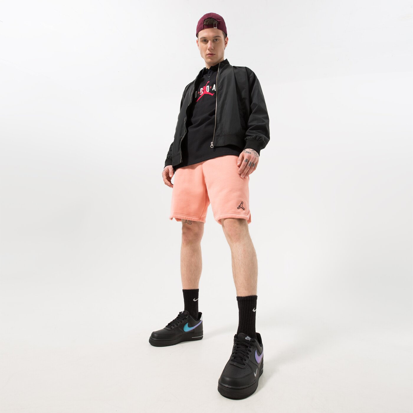 Мъжки къси панталони JORDAN ШОРТИ ESSENTIAL FLEECE SHORTS da9826-824 цвят коралов