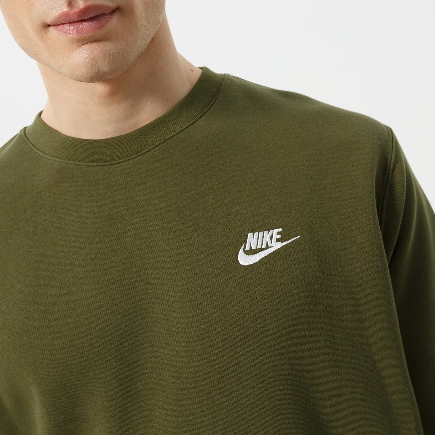 Мъжки суичър NIKE СУИТЧЪР SPORTSWEAR CLUB FLEECE bv2662-327 цвят каки