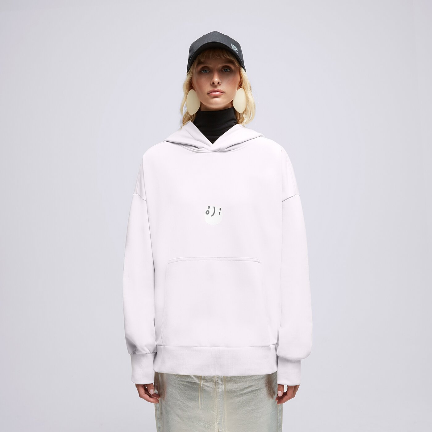 Мъжки суичър S.NOW JOB SIZEER HOODIE “I DECIDE” OFF WHITE si123blu50001 цвят бежов