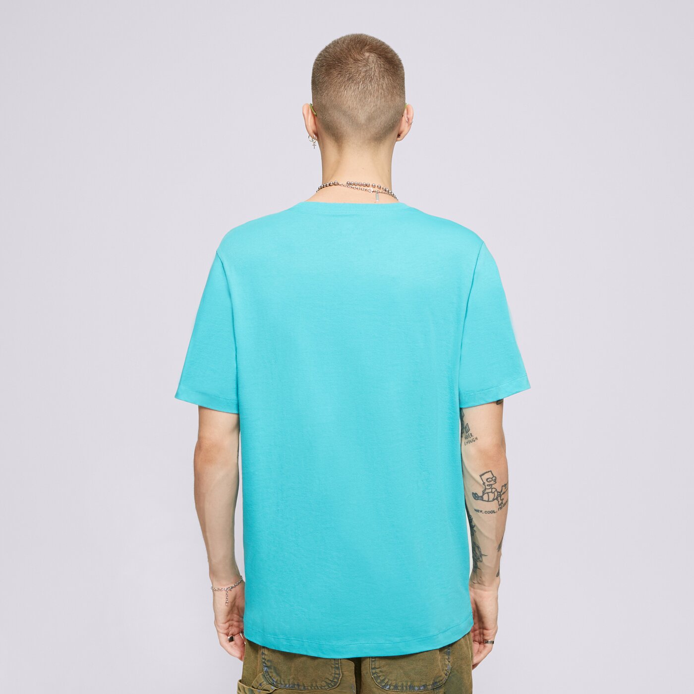 Мъжка тениска NIKE ТЕНИСКА M NSW CLUB TEE ar4997-345 цвят тюркоазен