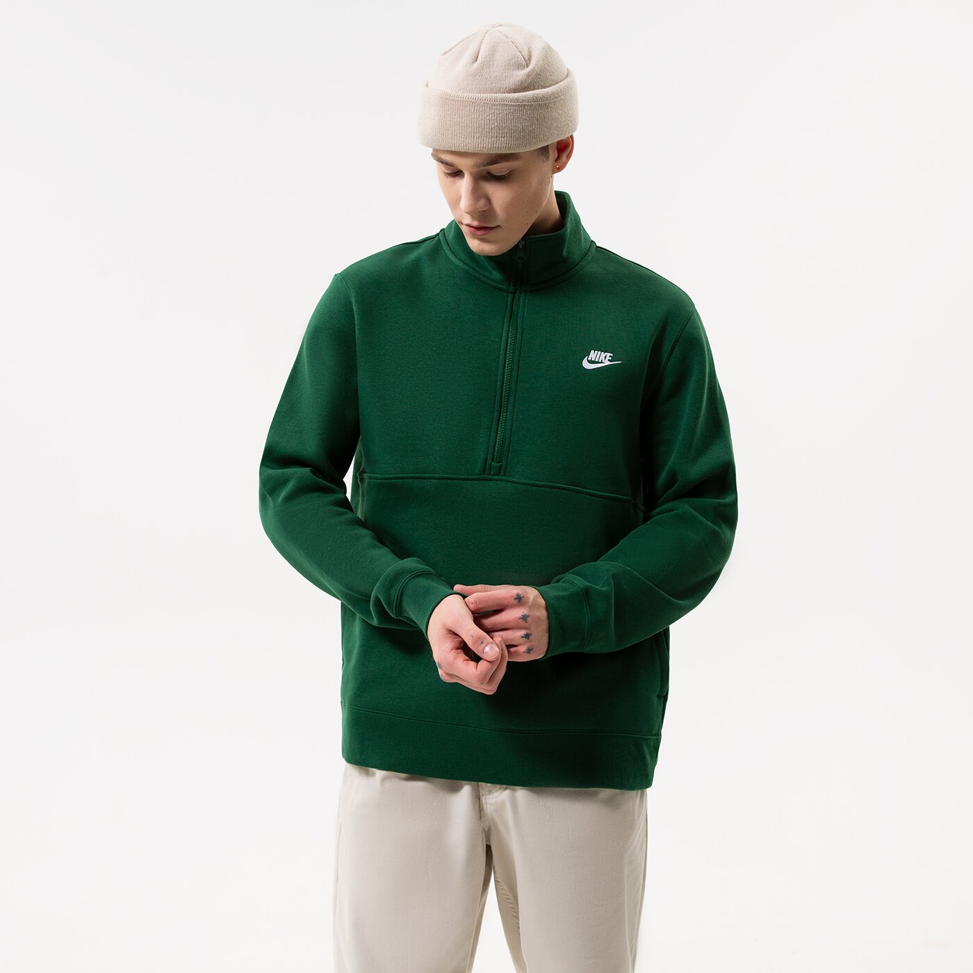 Мъжки суичър NIKE СУИТЧЪР NIKE SPORTSWEAR CLUB dd4732-341 цвят зелен