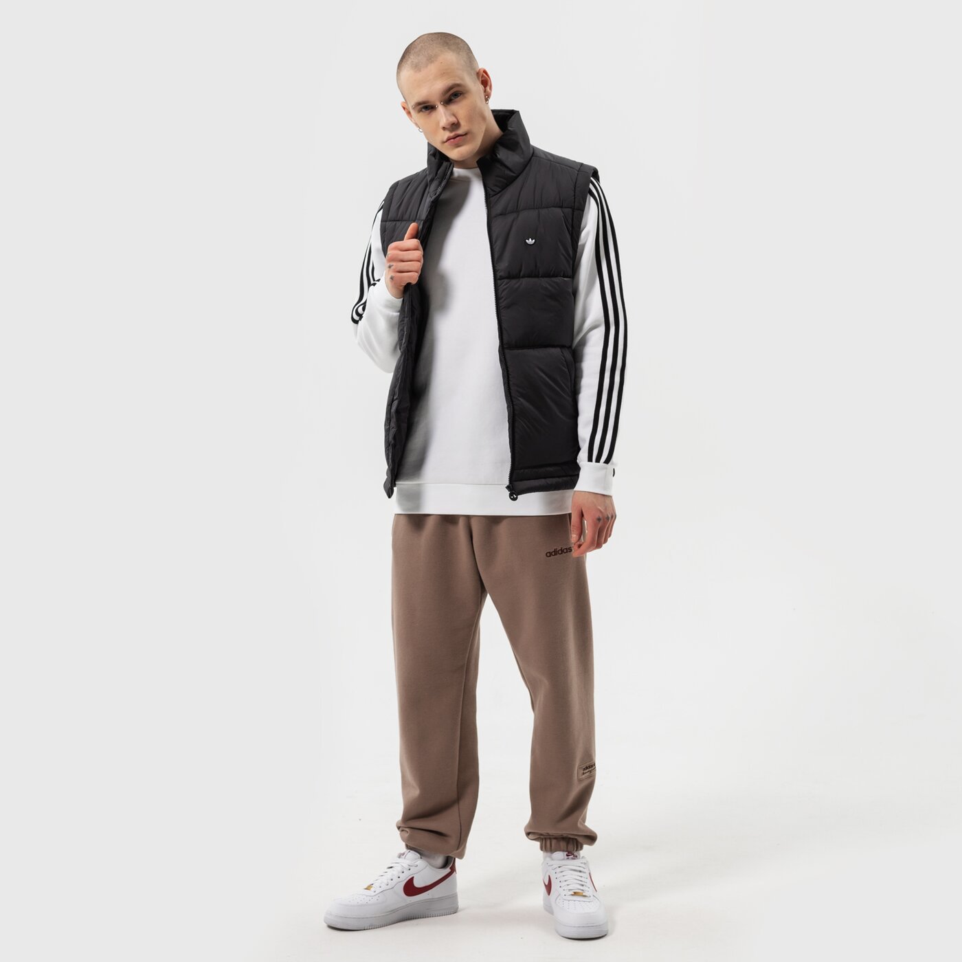 Мъжки суичър ADIDAS СУИТЧЪР 3-STRIPES CREW he9483 цвят бял