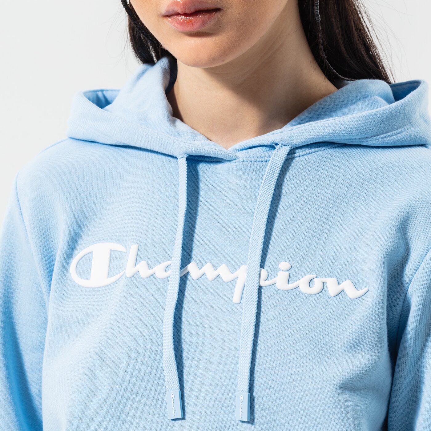 Дамски суичър CHAMPION СУИТЧЪР С КАЧУЛКА HOODED SWEATSHIRT 114858bs151 цвят син