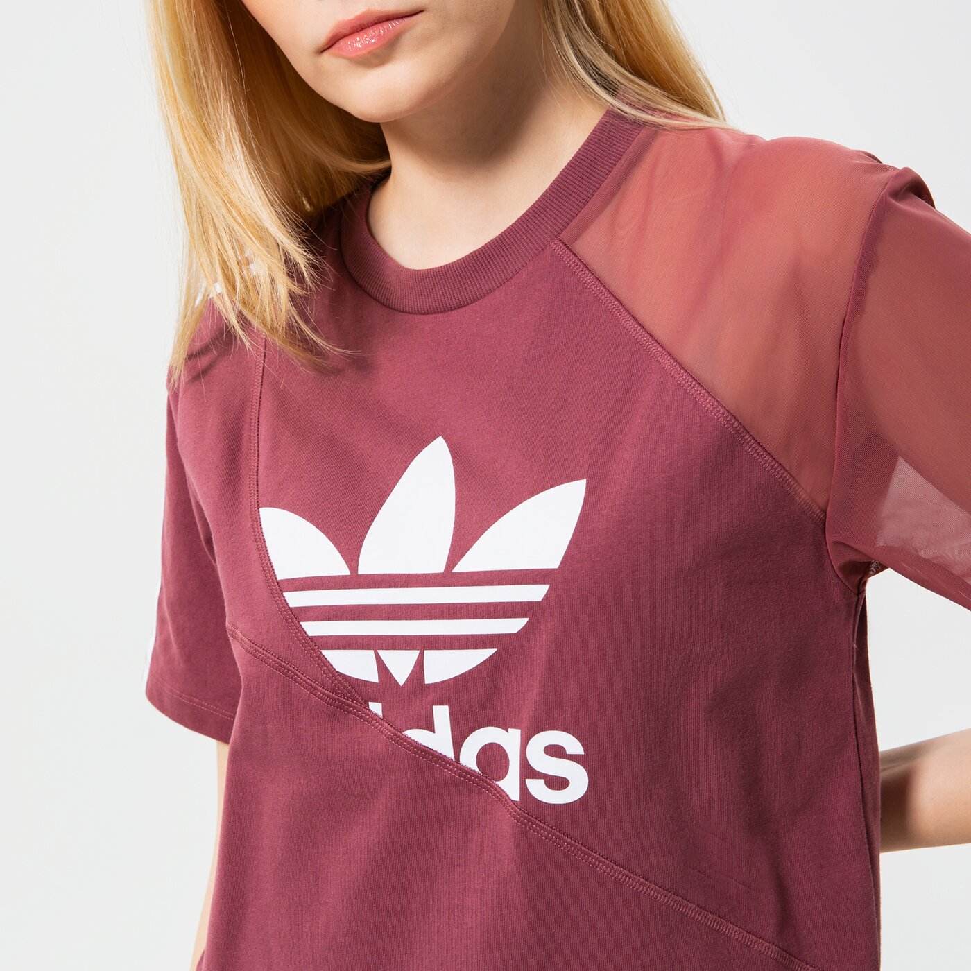Дамска тениска ADIDAS ТЕНИСКА TEE hc7044 цвят бордо