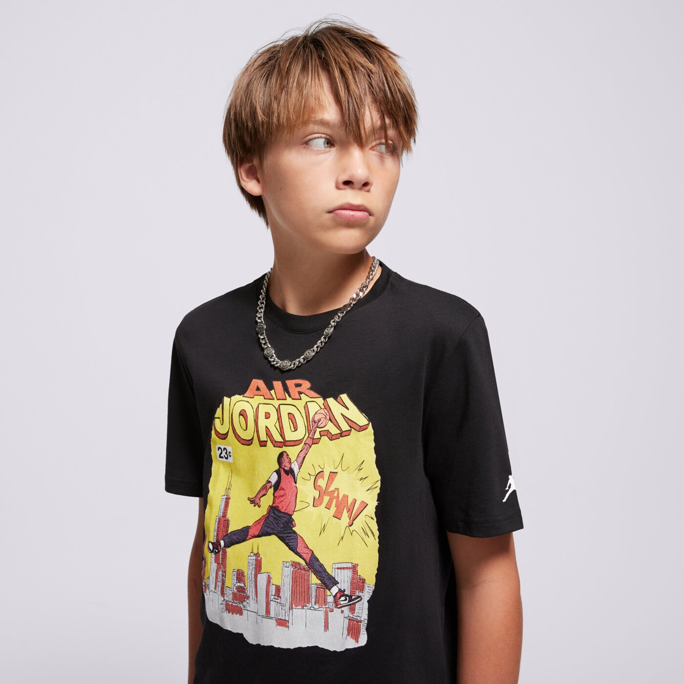 Детска тениска JORDAN ТЕНИСКА JDB COMIC SLAM BOY 95f315-023 цвят черен