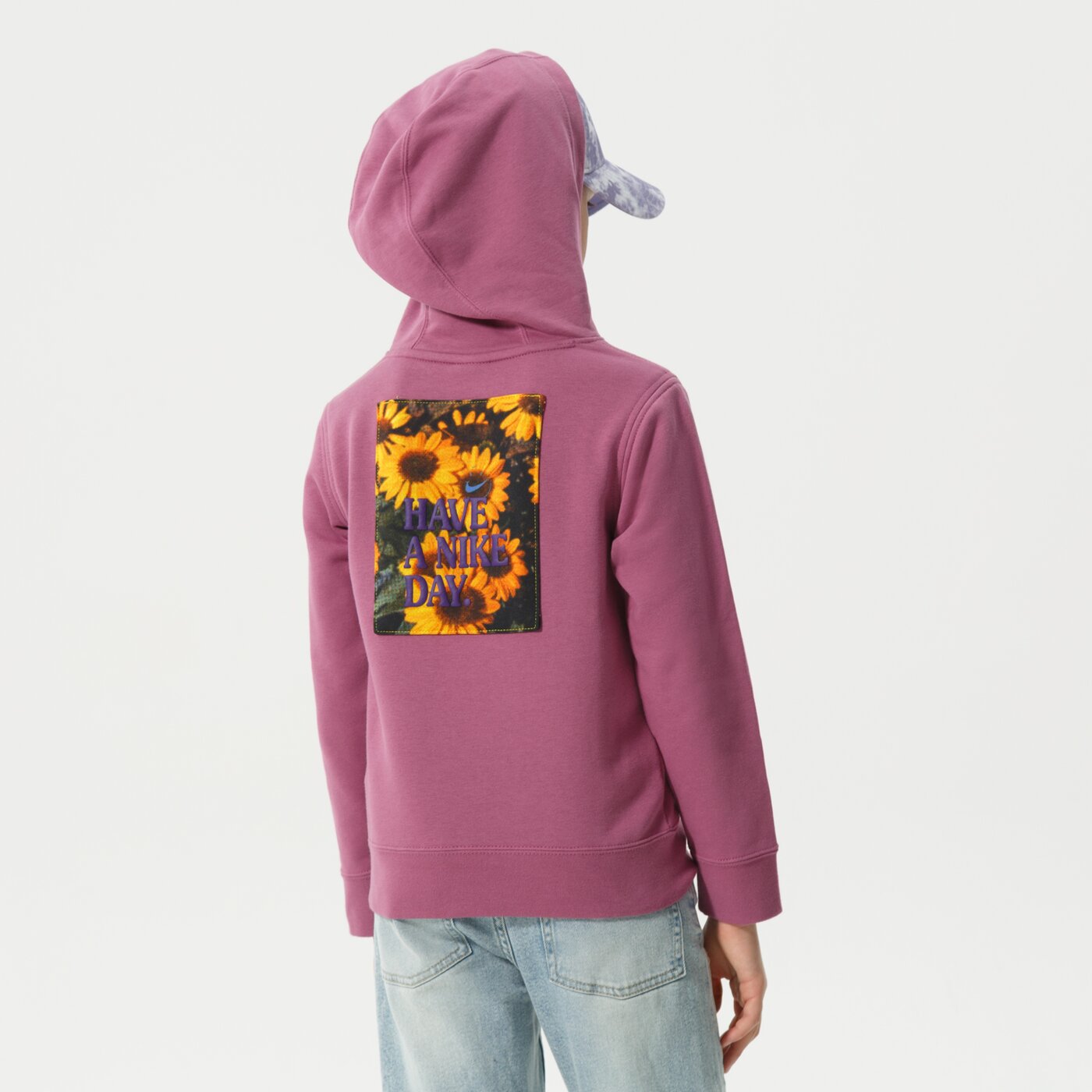 Детски суичър NIKE СУИТЧЪР С КАЧУЛКА B NSW HBR STMNT HOODED PO BOY dm8092-507 цвят виолетов