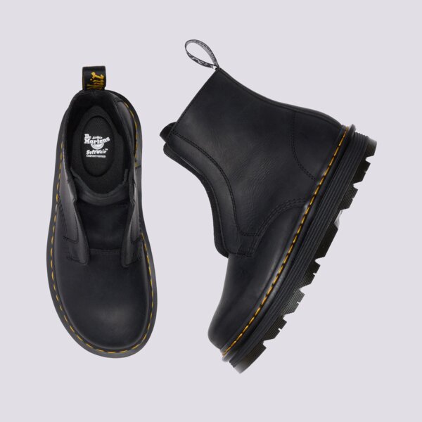 Дамски боти DR.MARTENS ZEBZAG LACE LESS LACELESS BOOT 42653001 цвят черен