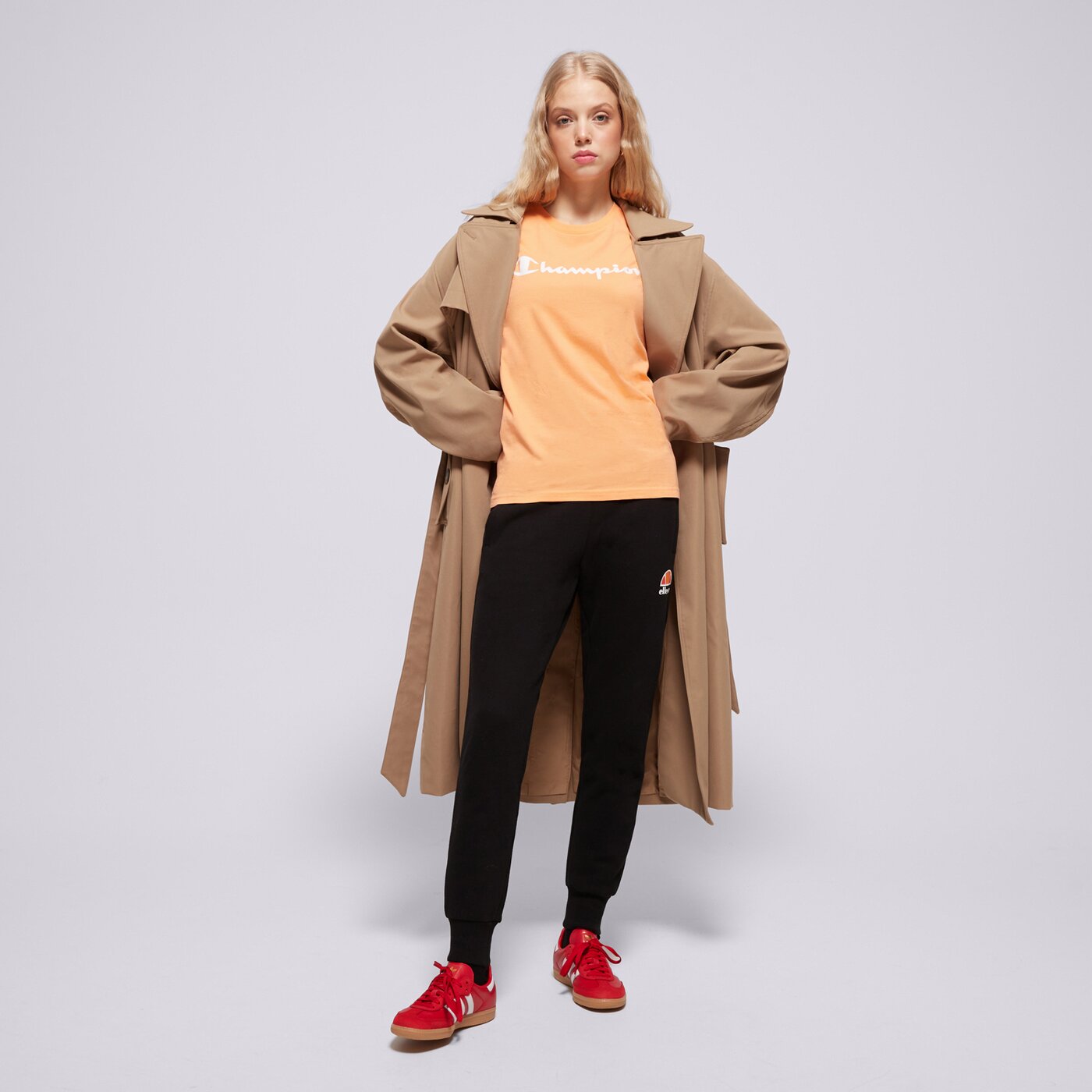 Дамска тениска CHAMPION ТЕНИСКА CREWNECK ТЕНИСКА 114780ps122 цвят оранжев