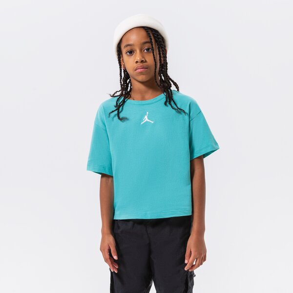 Детска тениска JORDAN ТЕНИСКА JORDAN ESSENTIALS TEE GIRL 45a770-b5p цвят зелен