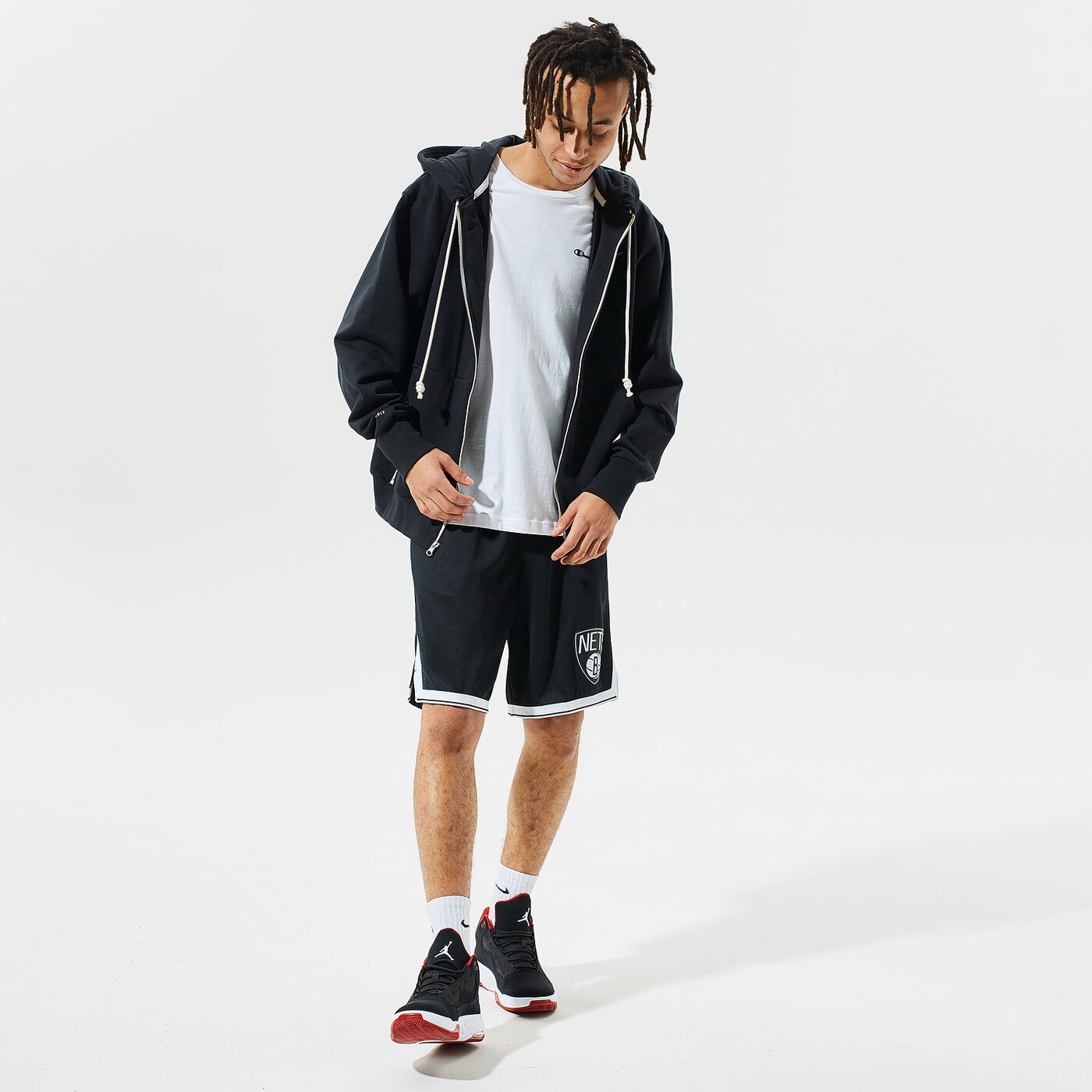 Мъжки къси панталони NIKE ШОРТИ BROOKLYN NETS SWINGMAN ICON EDITION 2020 NBA aj5584-010 цвят черен