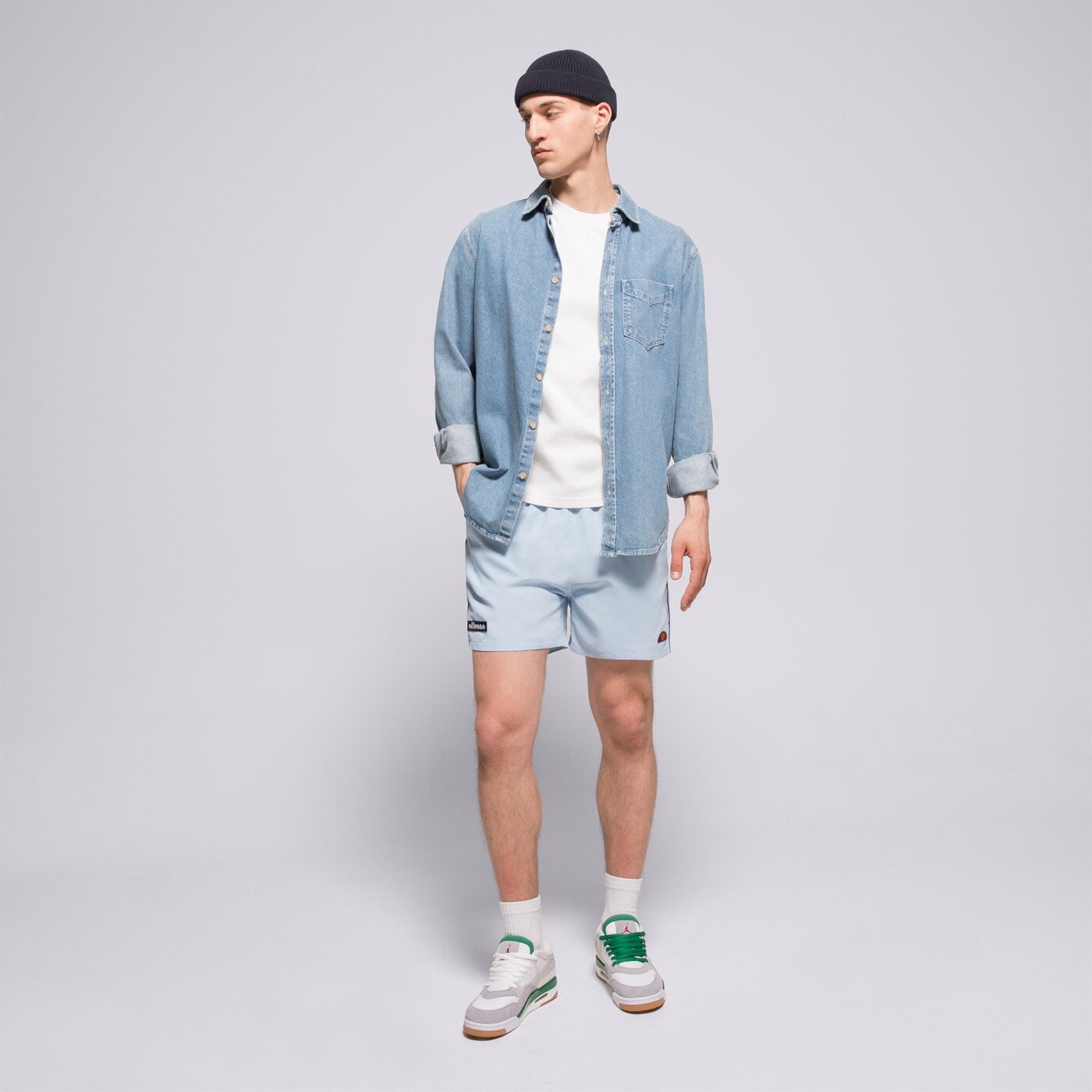 Мъжки къси панталони ELLESSE ШОРТИ DEM SLACKERS SWIM SHORT LBLUE/NAVY shz00938427 цвят син