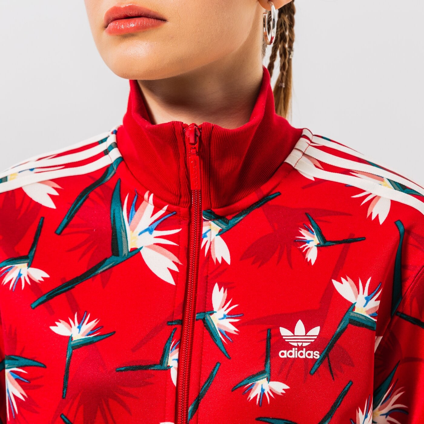 Дамско преходно яке ADIDAS ЯКЕ ПРЕХОДЕН BECKENBAUER JKT hk5218 цвят червен