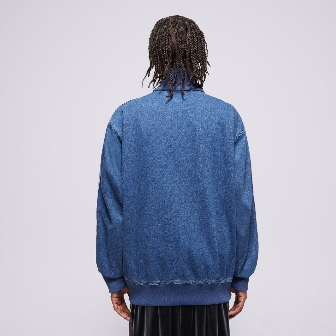 Мъжки суичър ADIDAS СУИТЧЪР СЪС ЗАКОПЧАВАНЕ DENIM FB TT jc6233 цвят син