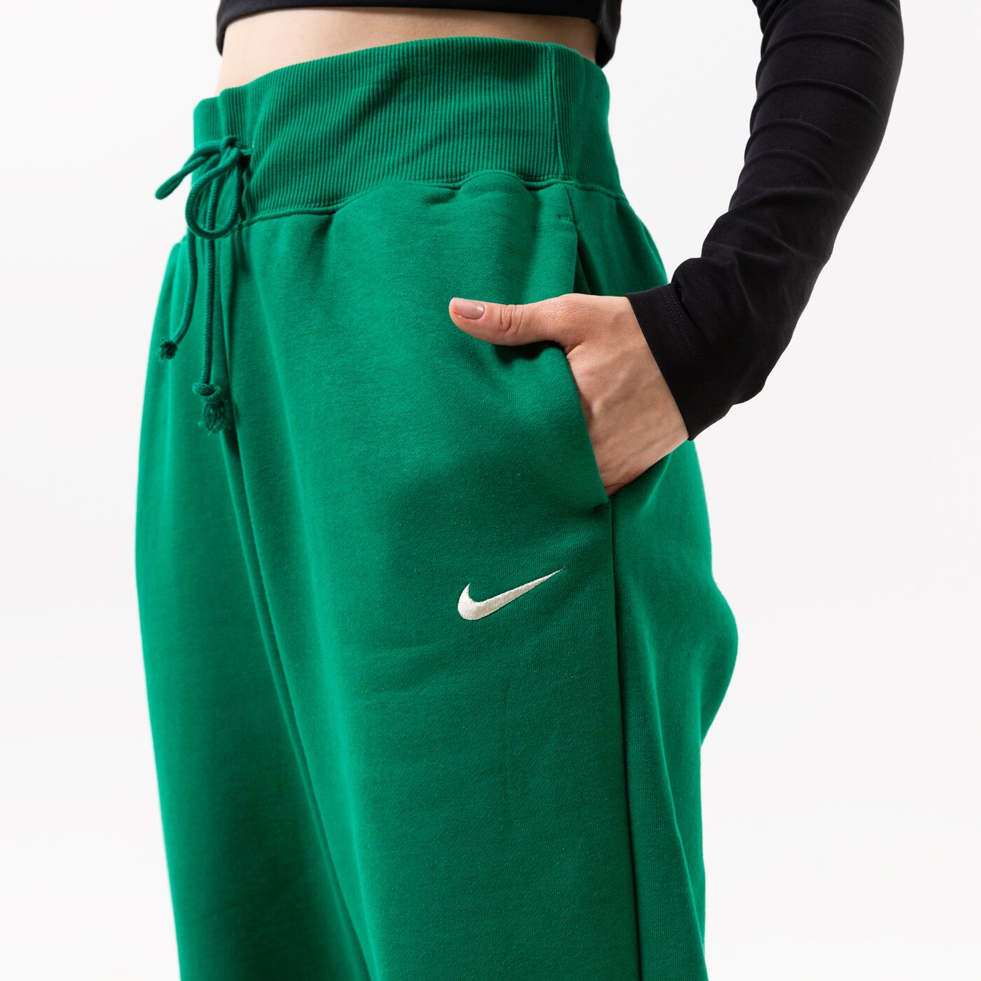 Дамски панталони NIKE ПАНТАЛОНИ W NSW PHNX FLC HR OS PANT dq5887-365 цвят зелен