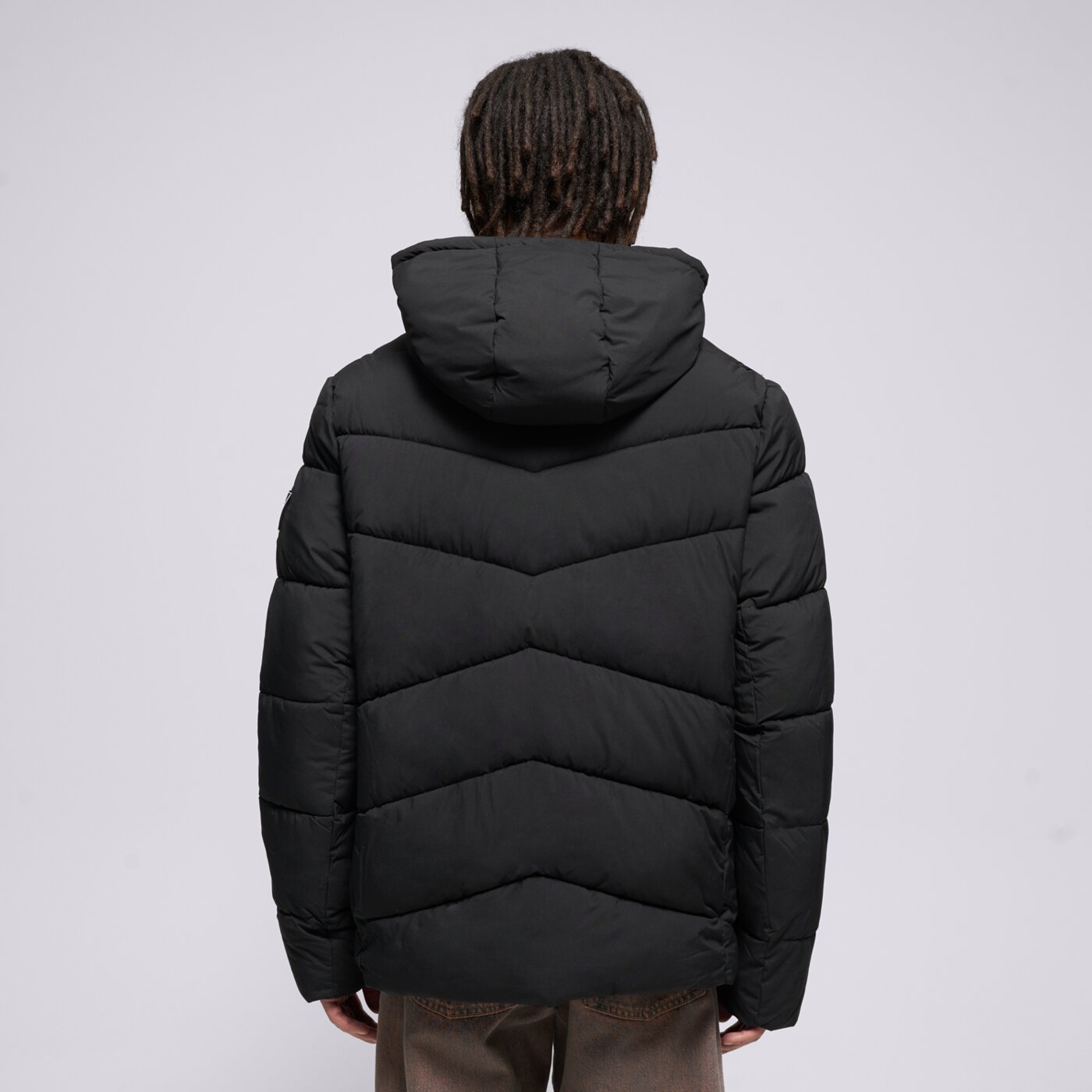Мъжко зимно яке REEBOK ЯКЕ ЗИМНО STRETCH PUFFER JACKET omrb1567_black цвят черен
