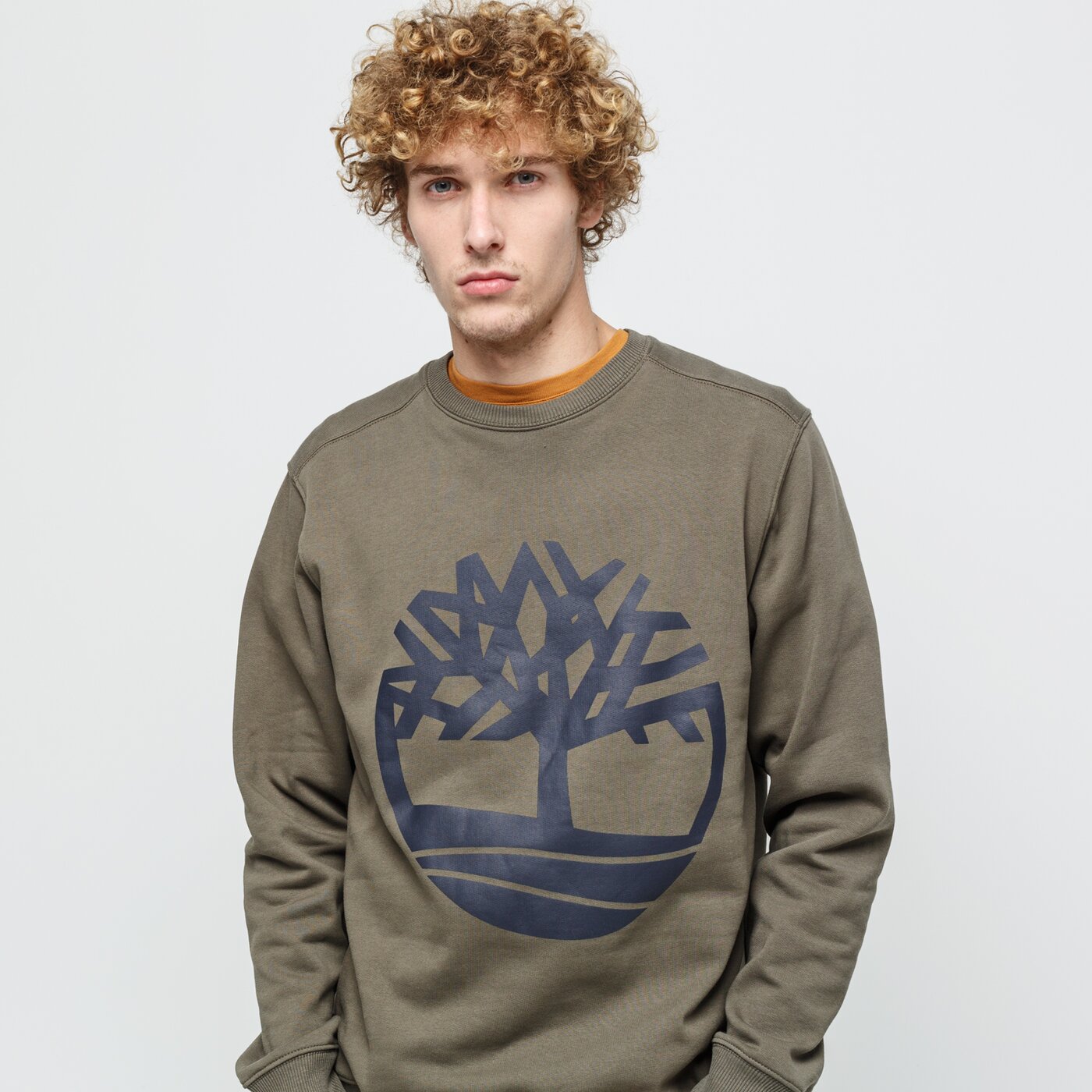 Мъжки суичър TIMBERLAND СУИТЧЪР YC CORE TREE LOGO CREW NECK SWEATSHIRT tb0a2bj8z281 цвят каки