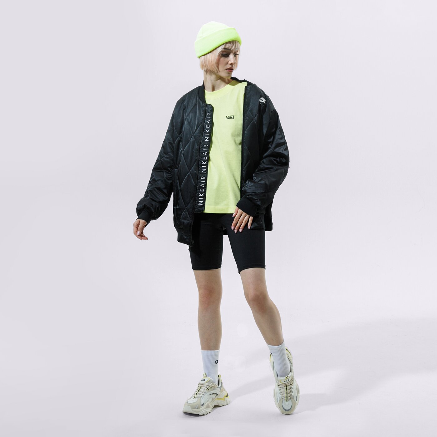 Дамска тениска VANS ТЕНИСКА WM JUNIOR V BOXY SUNNY LIME vn0a4mfltcy1 цвят жълт