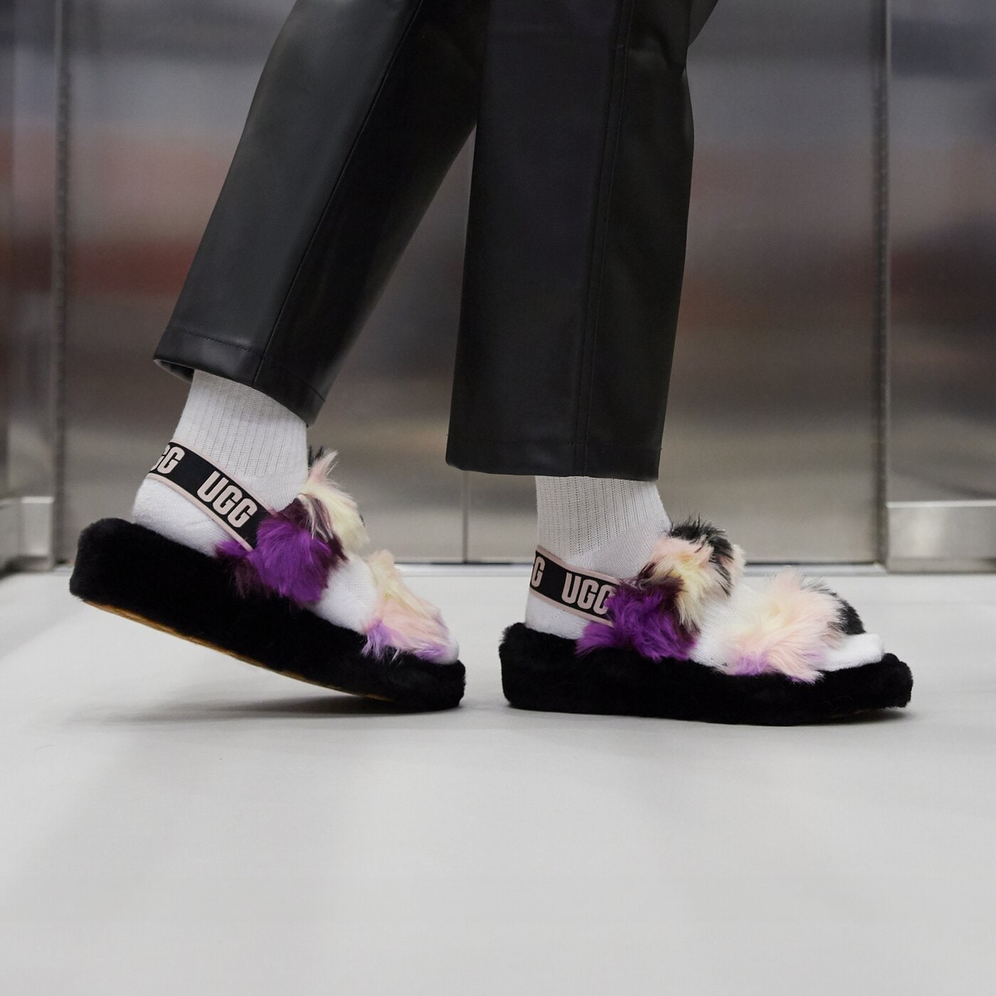 Дамски чехли и сандали UGG OH YEAH TIE DYE 1119821-magnolia цвят многоцветен