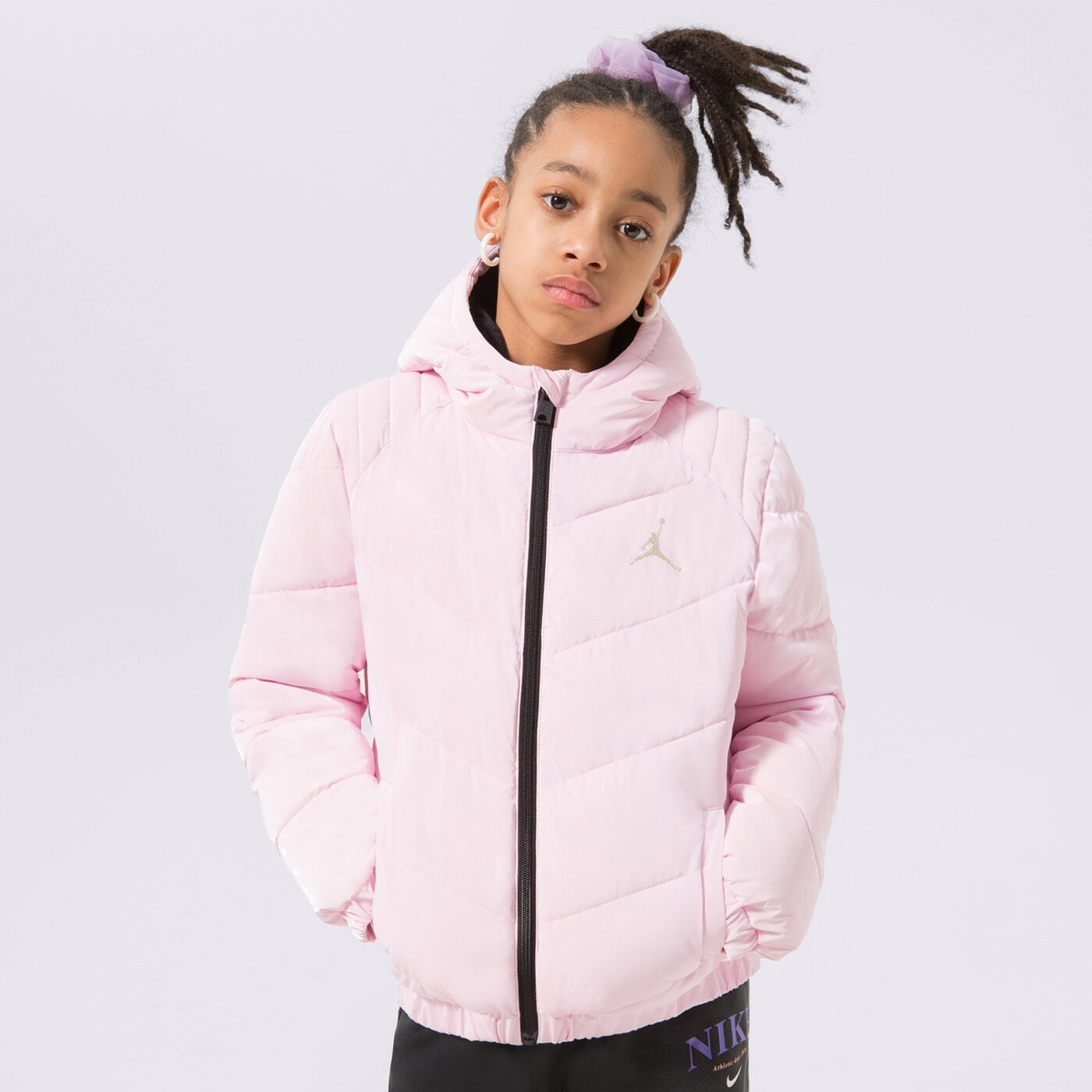 Детска преходно яке JORDAN ЯКЕ ЗИМНО SHINY CHEVRON QUILTING JKT GIRL 45b741-a9y цвят розов