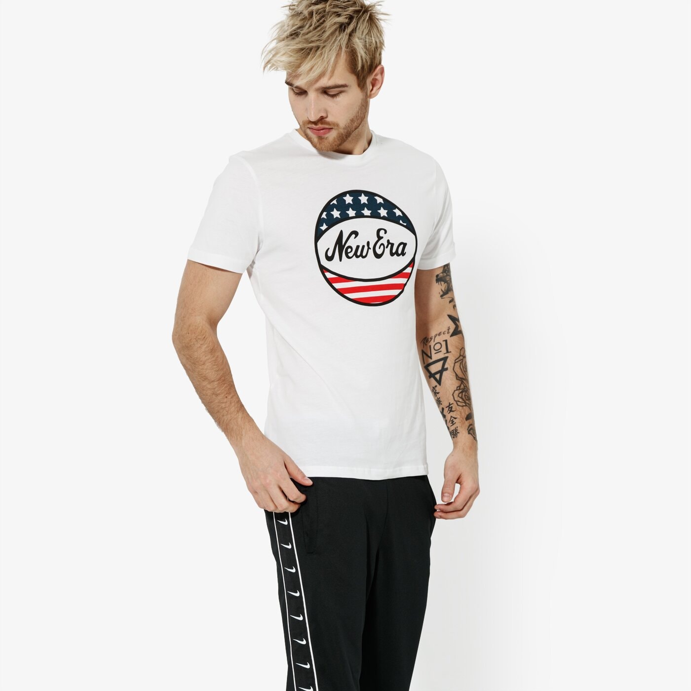 Мъжка тениска NEW ERA ТЕНИСКА SS NE BALL TEE NEWERA WHI 11914642 цвят бял