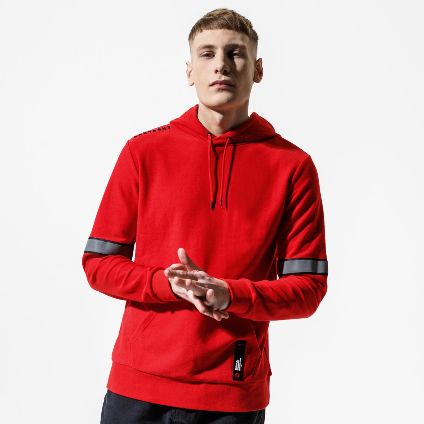 Мъжки суичър CONFRONT СУИТЧЪР С КАЧУЛКА TYRION cf120blm53001 цвят червен