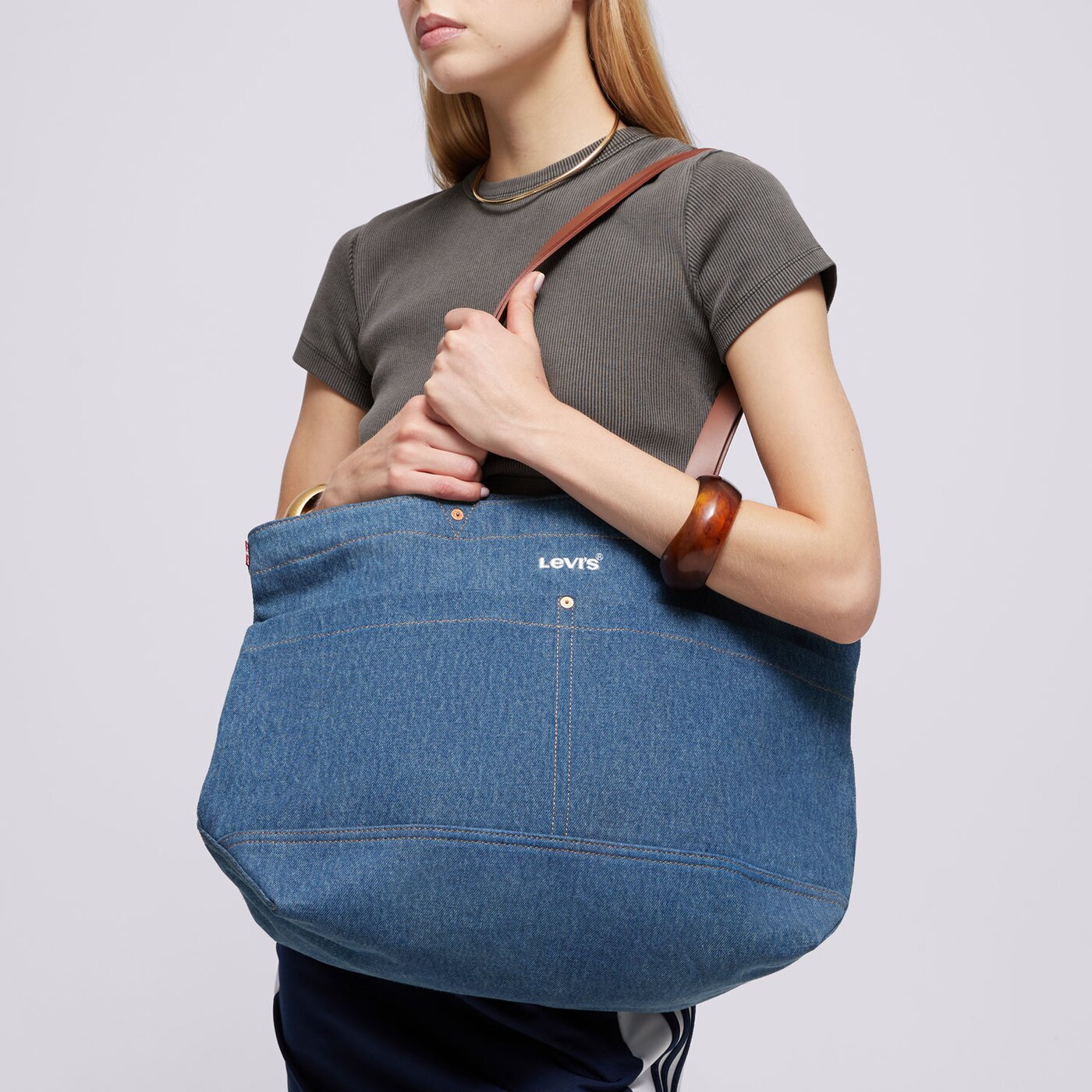 Дамски сак LEVI'S ЧАНТА WOMEN'S HERITAGE TOTE-ALL d7959-0002 цвят син