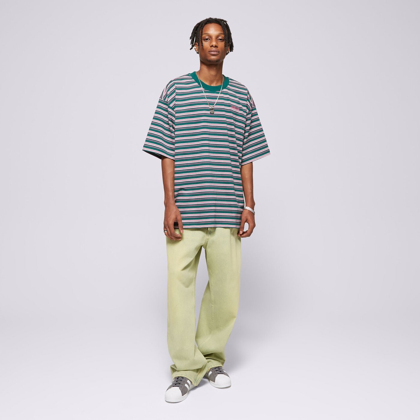 Мъжка тениска ADIDAS ТЕНИСКА 80S STRIPED TEE jc6521 цвят многоцветен