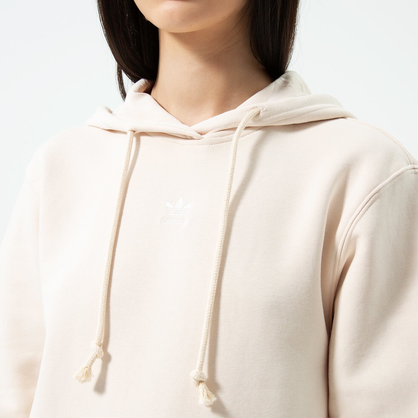 Дамски суичър ADIDAS СУИТЧЪР С КАЧУЛКА HOODIE h34729 цвят бежов