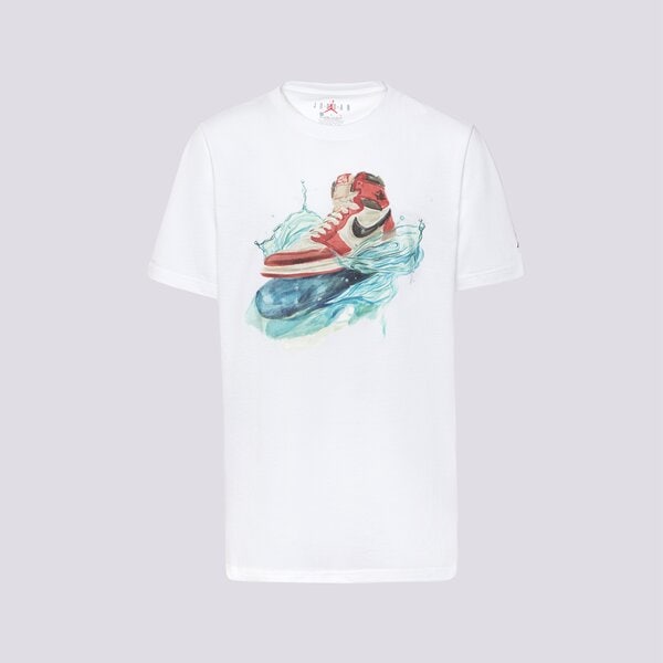 Детска тениска JORDAN ТЕНИСКА JDB AJ1 WAVE SS TEE BOY 95f043-001 цвят бял