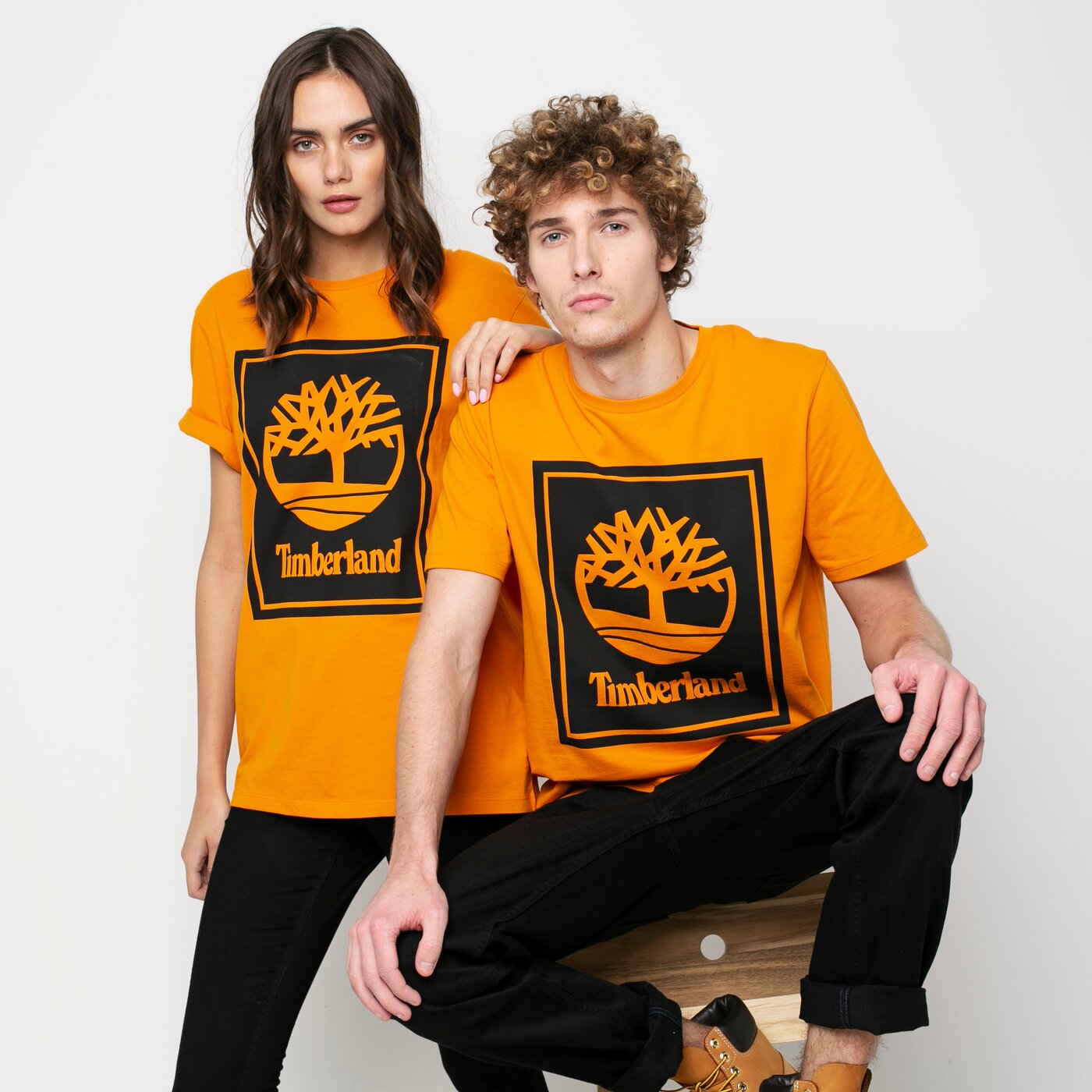 Мъжка тениска TIMBERLAND ТЕНИСКА YC SS STACK LOGO TEE STACK LOGO TEE tb0a2aj1ar81 цвят горчица
