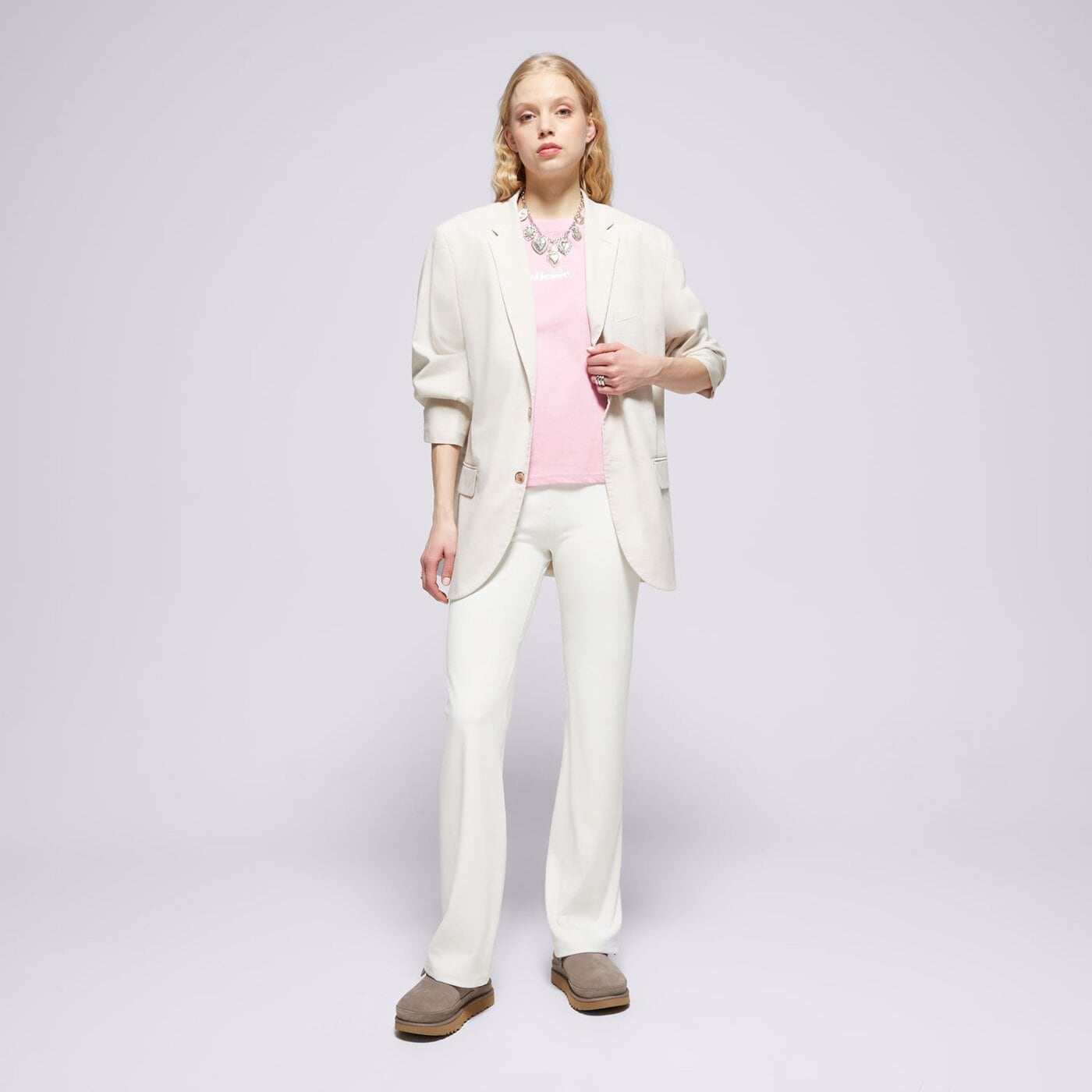 Дамски панталони ELLESSE КЛИН ORNELLLI LEGGING OFF WHT sgz22013904 цвят бял