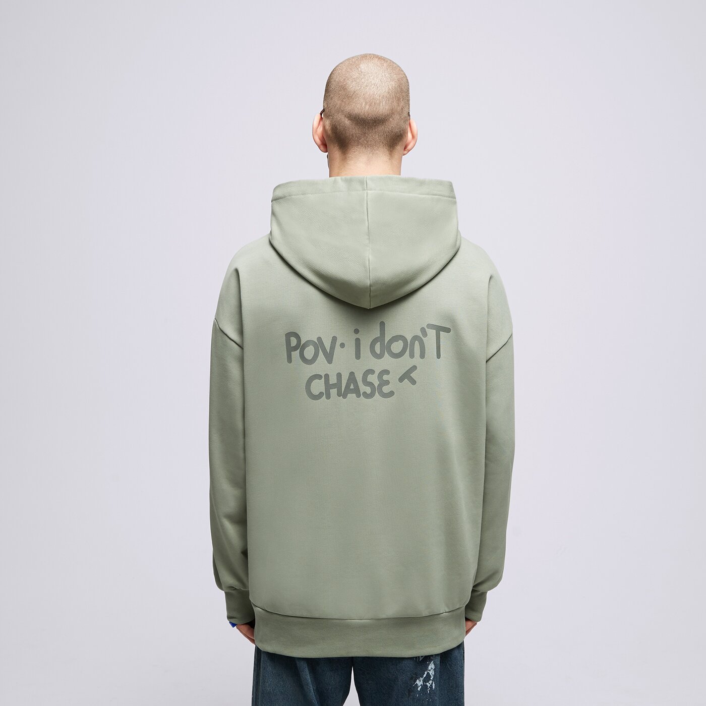 Мъжки суичър S.NOW JOB SIZEER HOODIE “POV” OLIVE si123blu50003 цвят зелен