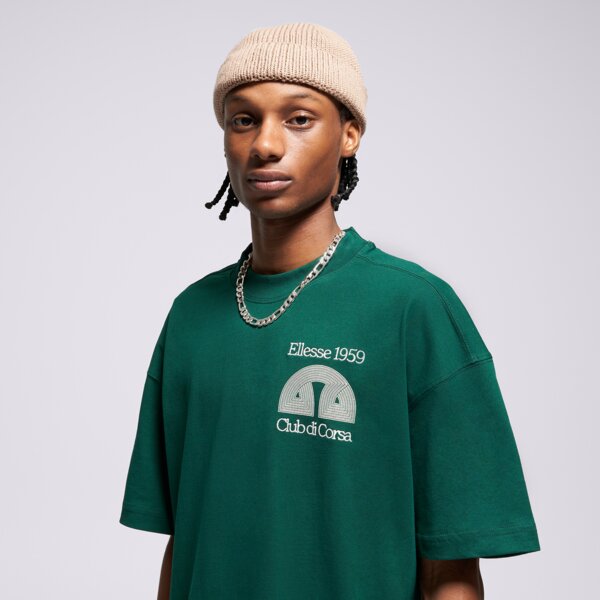 Мъжка тениска ELLESSE ТЕНИСКА CLUB DI CORSA TEE DGREEN shb23147502 цвят зелен