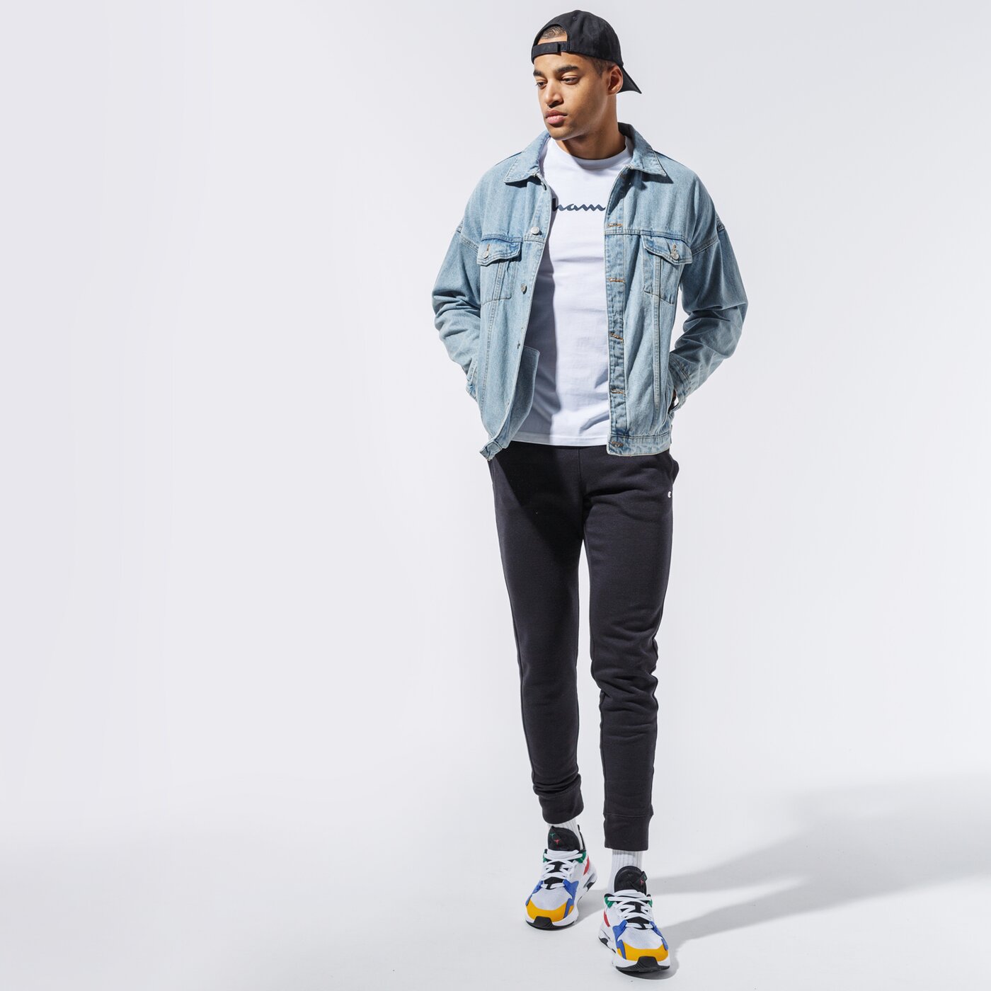 Мъжки панталони CHAMPION ПАНТАЛОНИ RIB CUFF PANTS 214962kk001 цвят черен