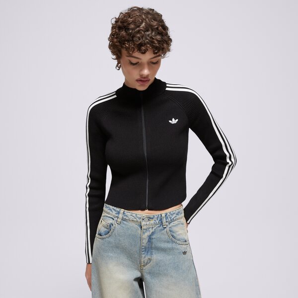 Дамски суичър ADIDAS СУИТЧЪР СЪС ЗАКОПЧАВАНЕ SLIM KNIT TT jy2597 цвят черен