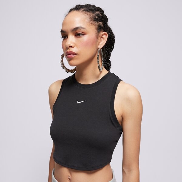 Дамска тениска NIKE ТЕНИСКА W NSW ESSNTL RIB CRP ПОТНИК fb8279-010 цвят черен