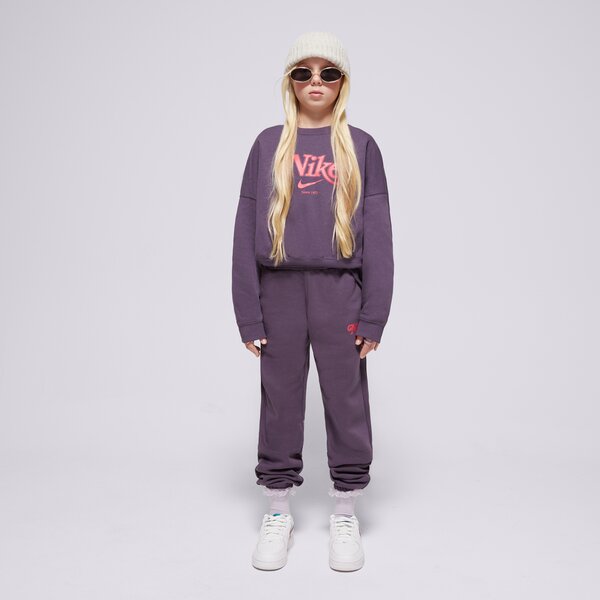 Детски суичър NIKE СУИТЧЪР G NSW TREND FLC CRP CREW GIRL hm0531-573 цвят тъмносин