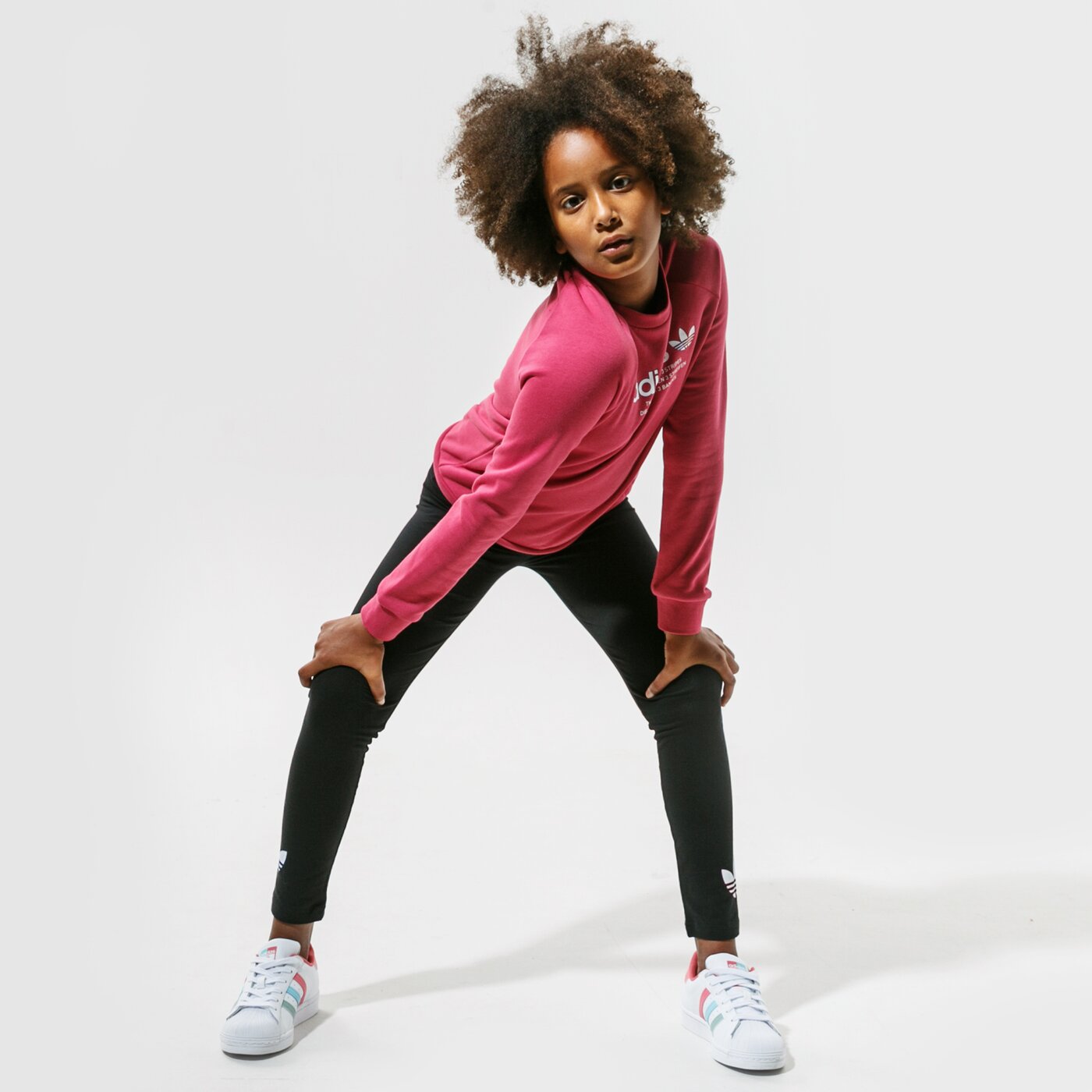 Детски суичър ADIDAS СУИТЧЪР CREW WW gn7476 цвят розов