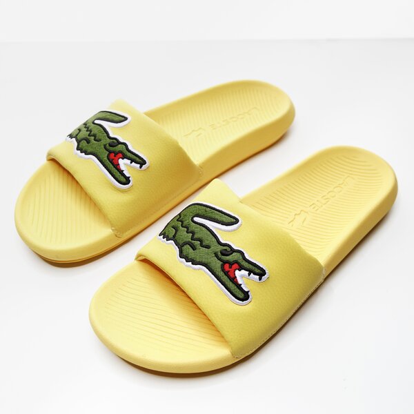 Мъжки чехли и сандали LACOSTE CROCO SLIDE 120 2 US 739cma0062p1g цвят жълт