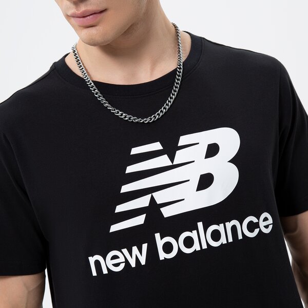 Мъжка тениска NEW BALANCE ТЕНИСКА ESSENTIALS STACKED LOGO TEE mt01575bk цвят черен