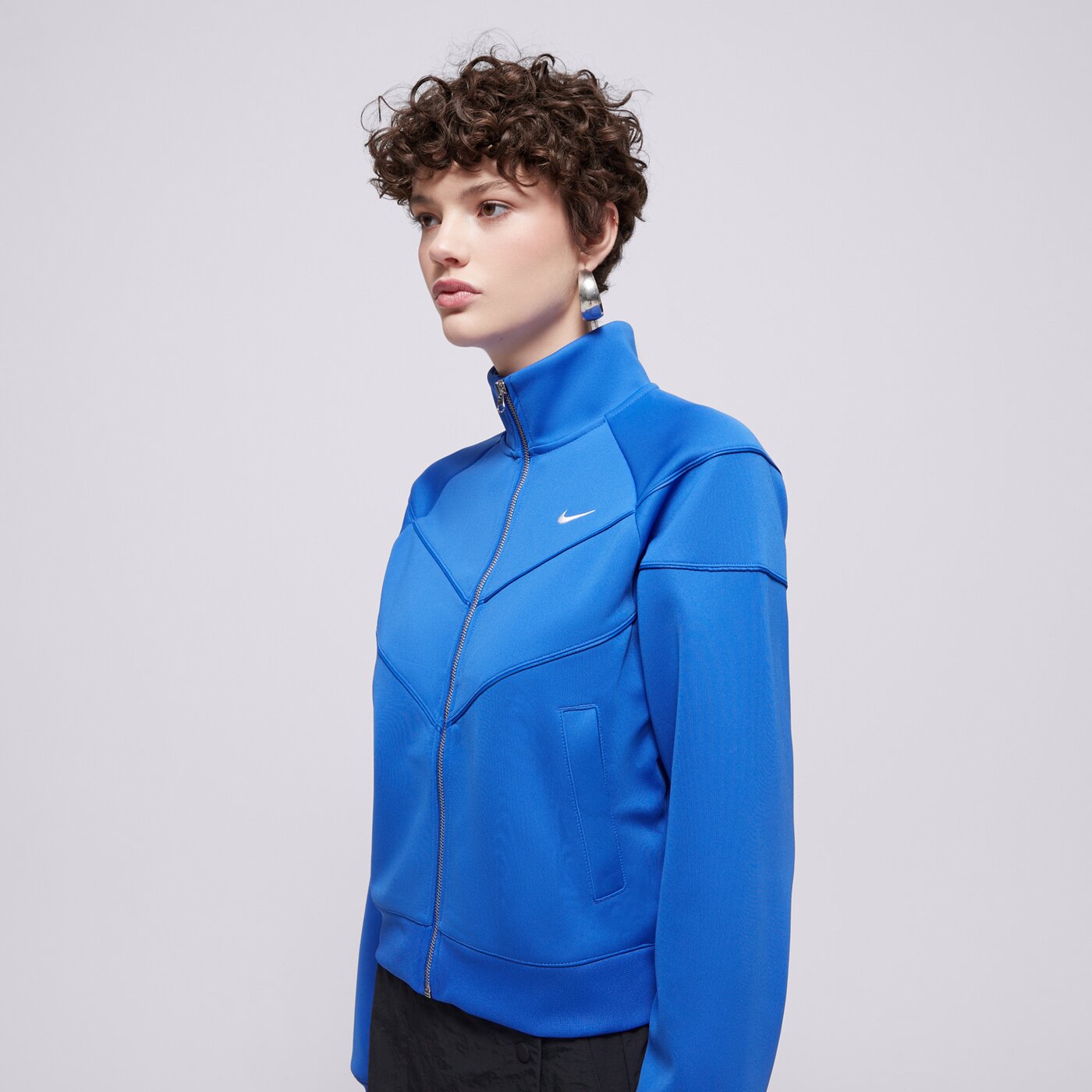 Дамски суичър NIKE СУИТЧЪР СЪС ЗАКОПЧАВАНЕ   NSW NK WR POLY KNIT JKT hj0975-405 цвят син
