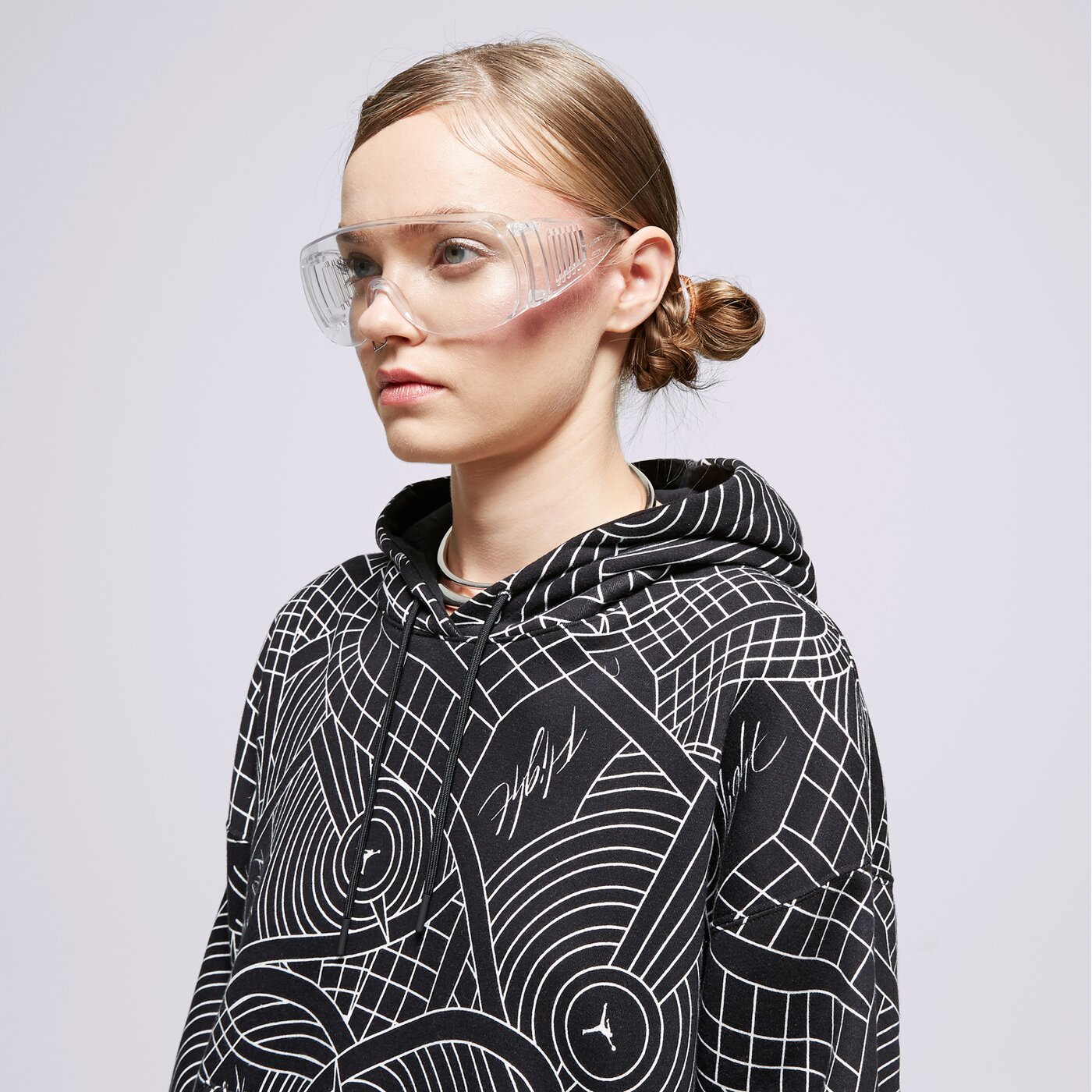 Дамски суичър JORDAN СУИТЧЪР С КАЧУЛКА W J BRKLN FLC PO dv1417-010 цвят черен