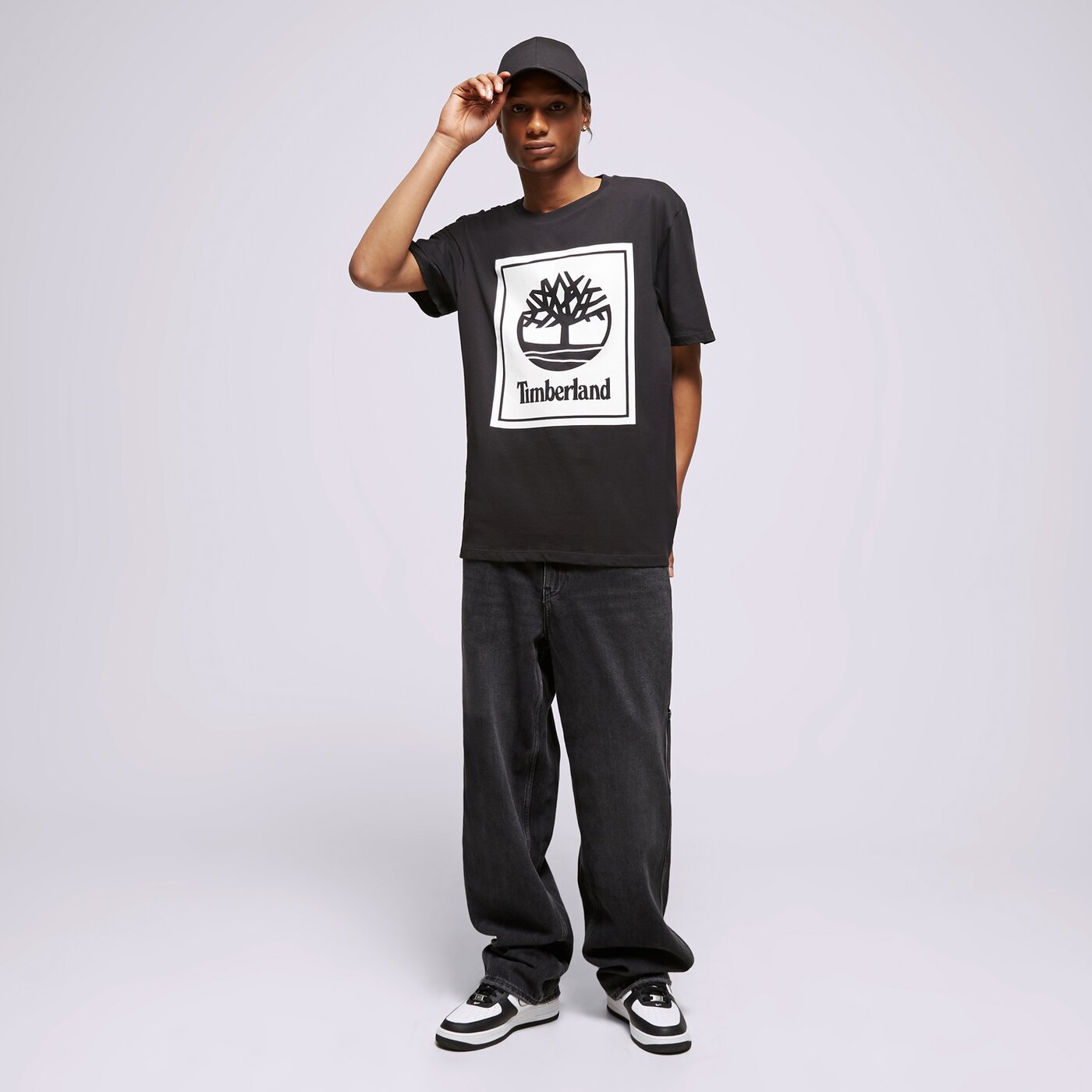 Мъжка тениска TIMBERLAND ТЕНИСКА SS FRONT STACK tb0a6cbtn921 цвят черен