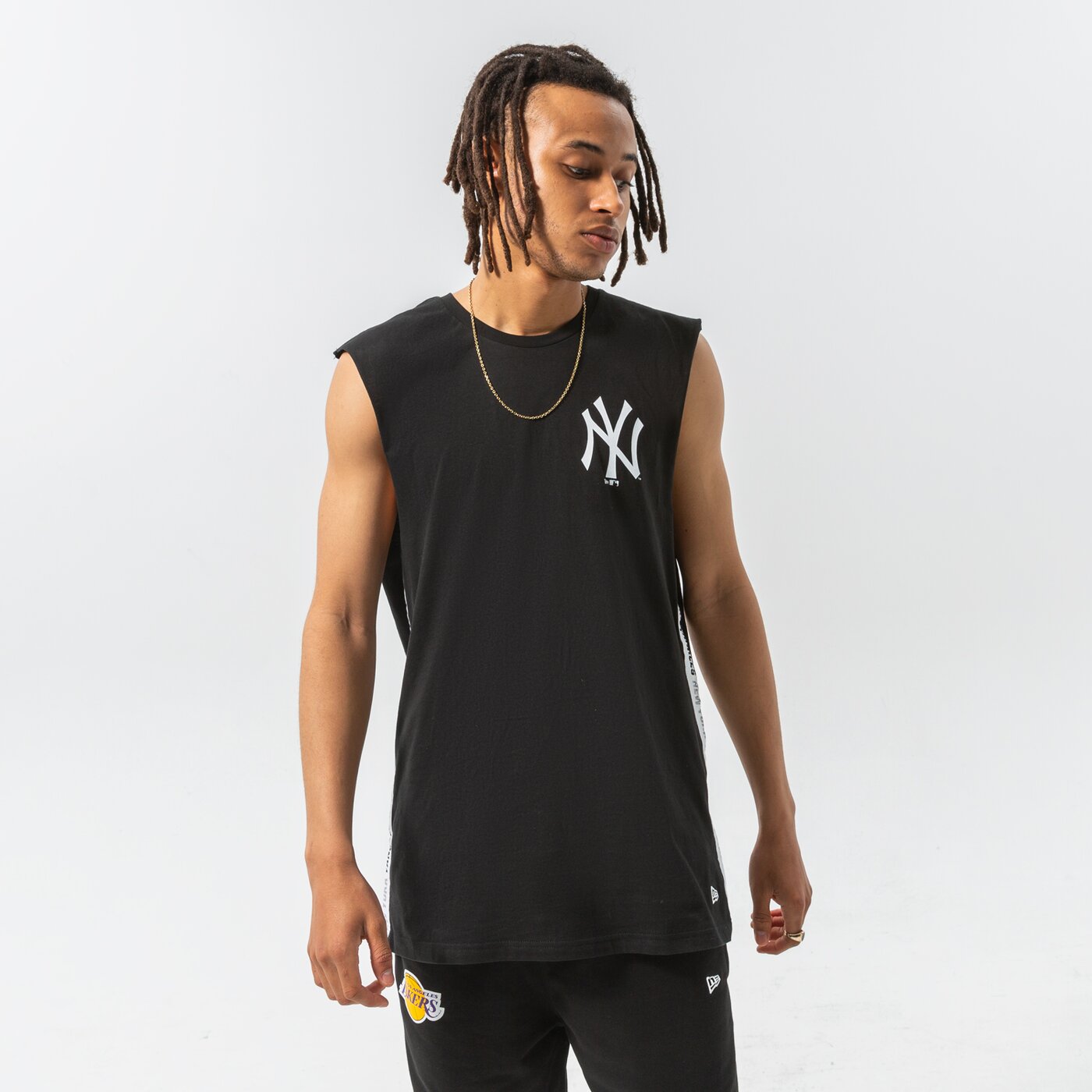 Мъжка тениска NEW ERA ПОТНИК MLB LOGO TAPING SLESS NYY BLK NEW YORK YANKEE 13083946 цвят черен