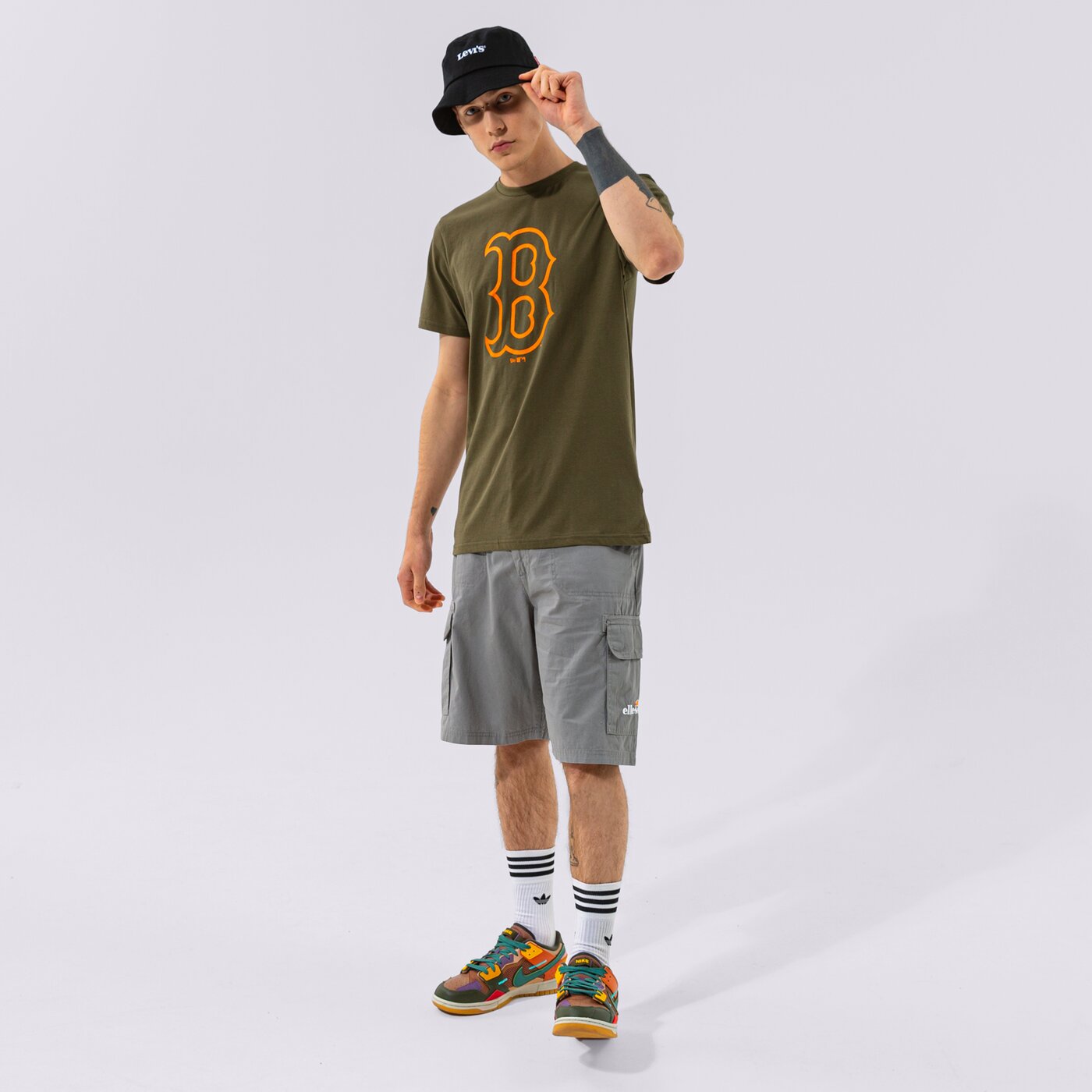 Мъжки къси панталони ELLESSE ШОРТИ FIGURI CARGO SHORT GREY shi11943109 цвят сив