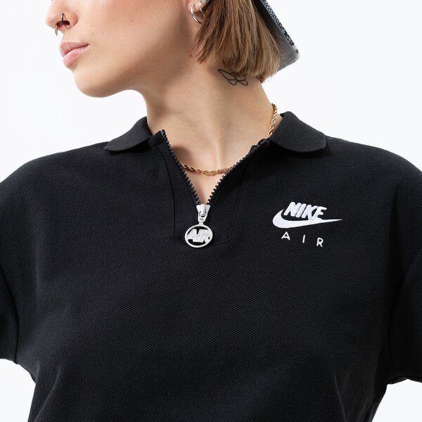 Дамска тениска NIKE ТЕНИСКА W NSW AIR PIQUE ТЕНИСКА ТИП ПОЛО dm6464-010 цвят черен