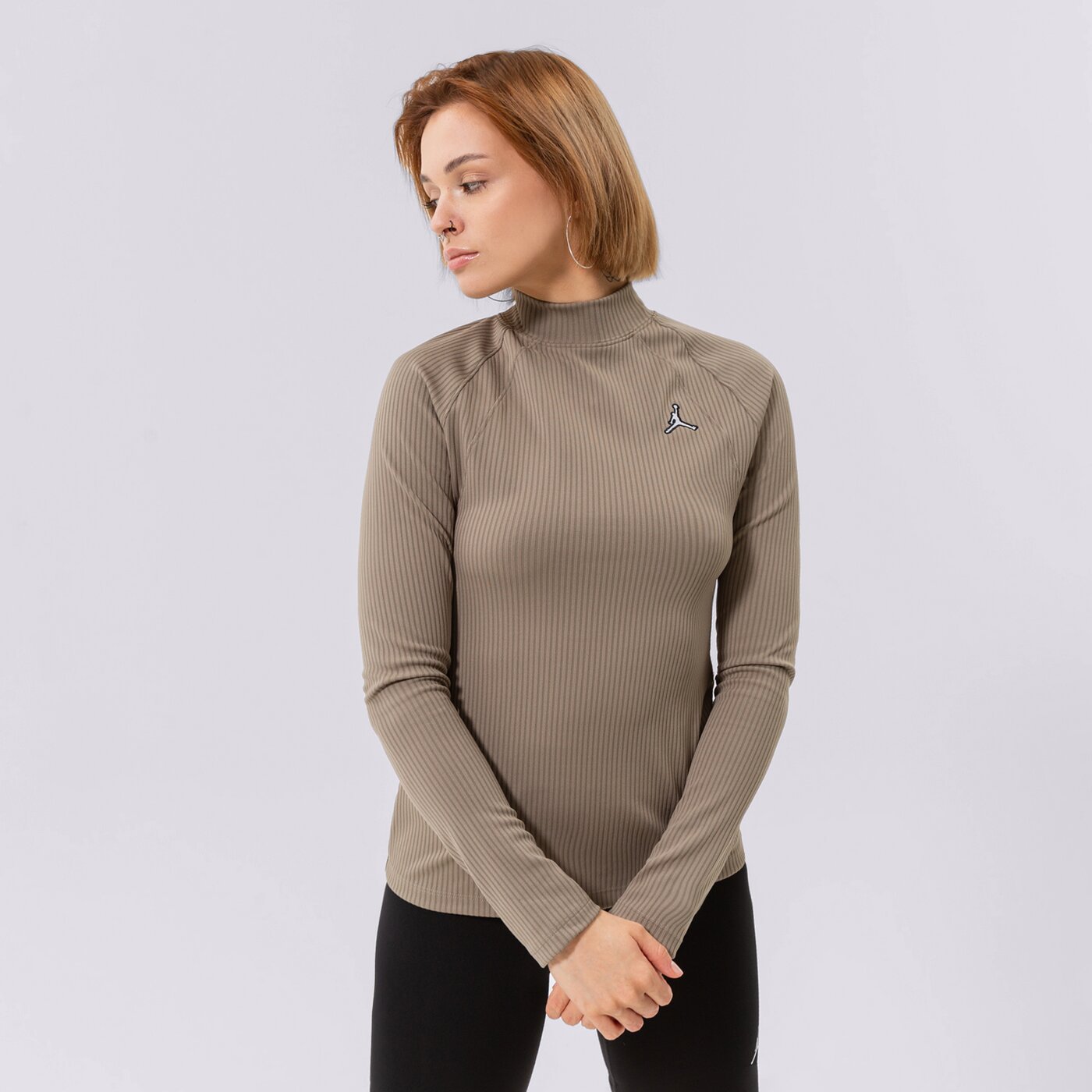 Дамска тениска JORDAN ТЕНИСКА W J FLIGHT LS RIB ТОП dv1420-351 цвят зелен