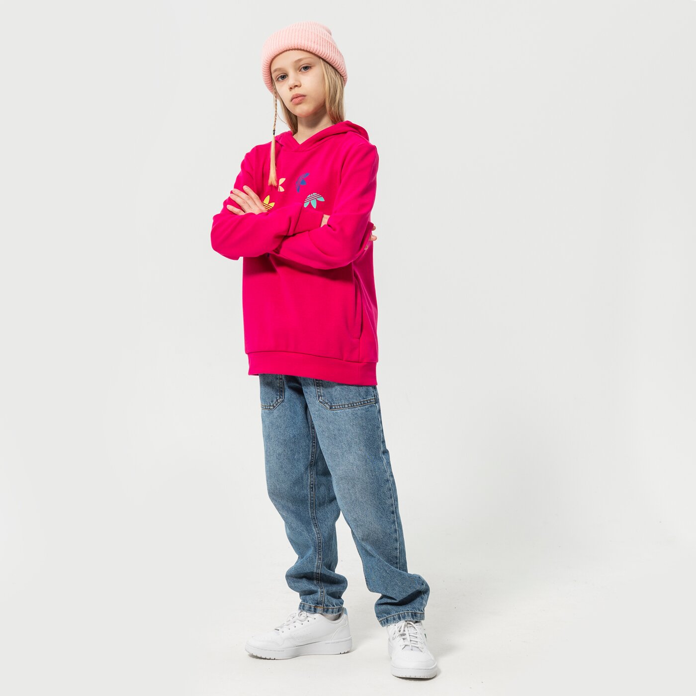 Детски суичър ADIDAS СУИТЧЪР С КАЧУЛКА HOODIE GIRL he4780 цвят розов