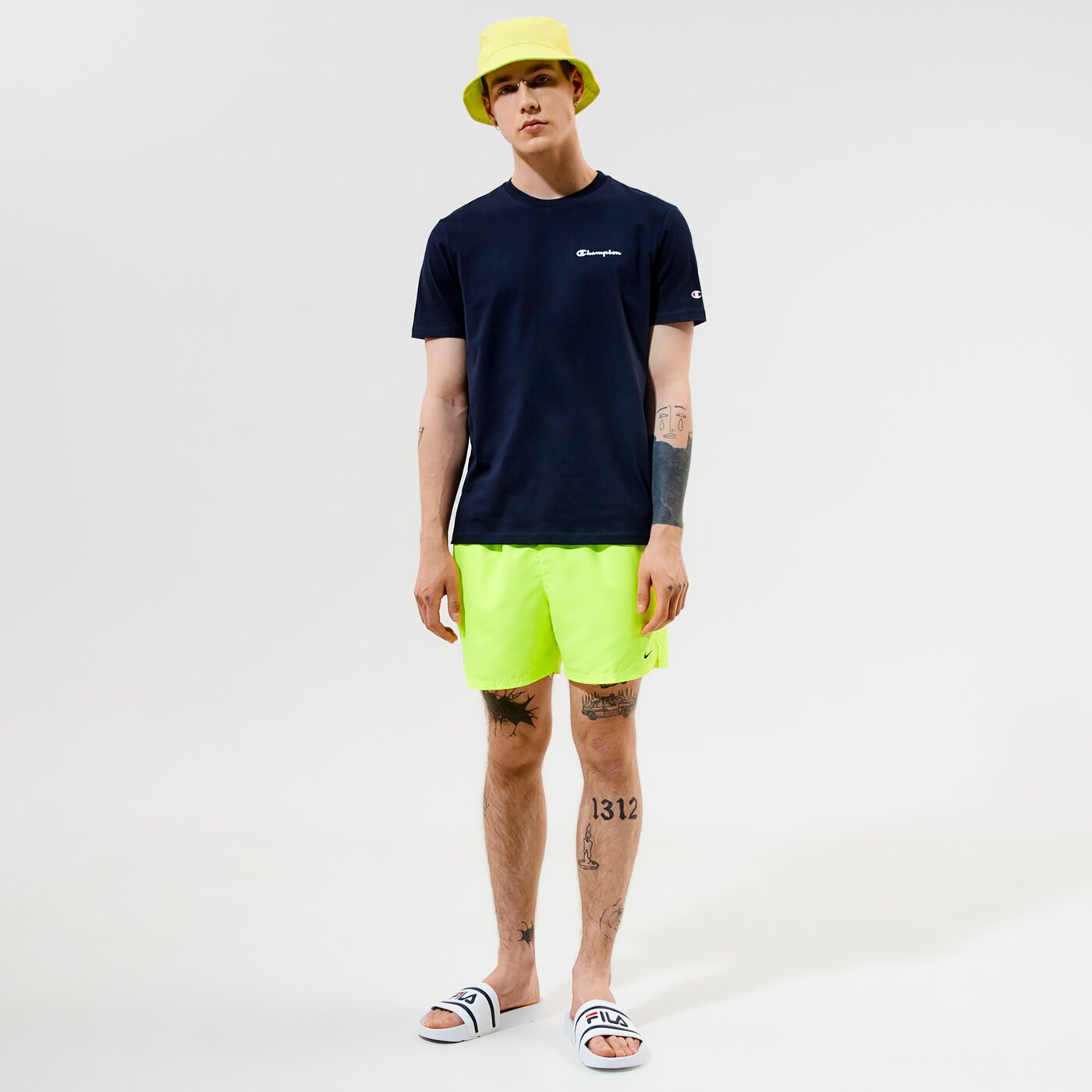 Мъжка тениска CHAMPION ТЕНИСКА CREWNECK ТЕНИСКА 214153bs501 цвят тъмносин