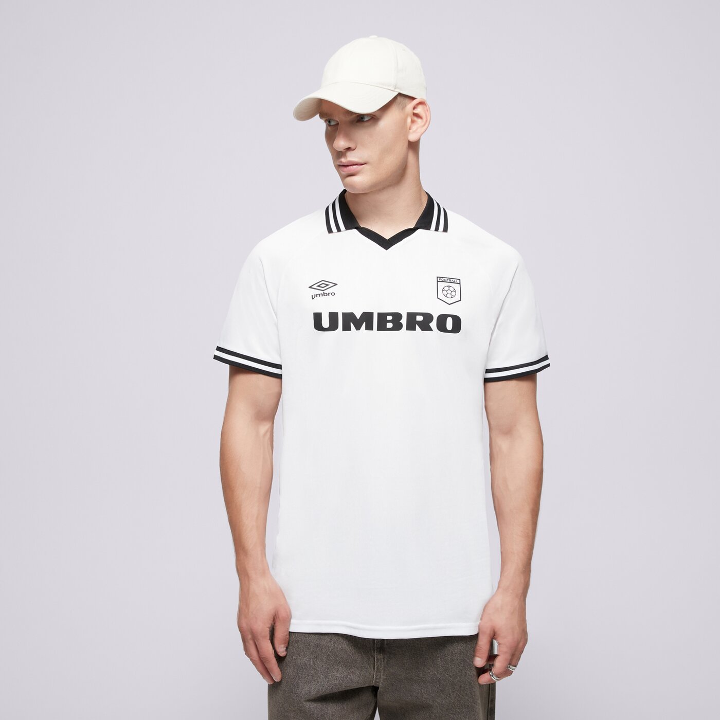 Мъжка тениска UMBRO ТЕНИСКА FOOTBALL JERSEY ul125tsm85002 цвят бял